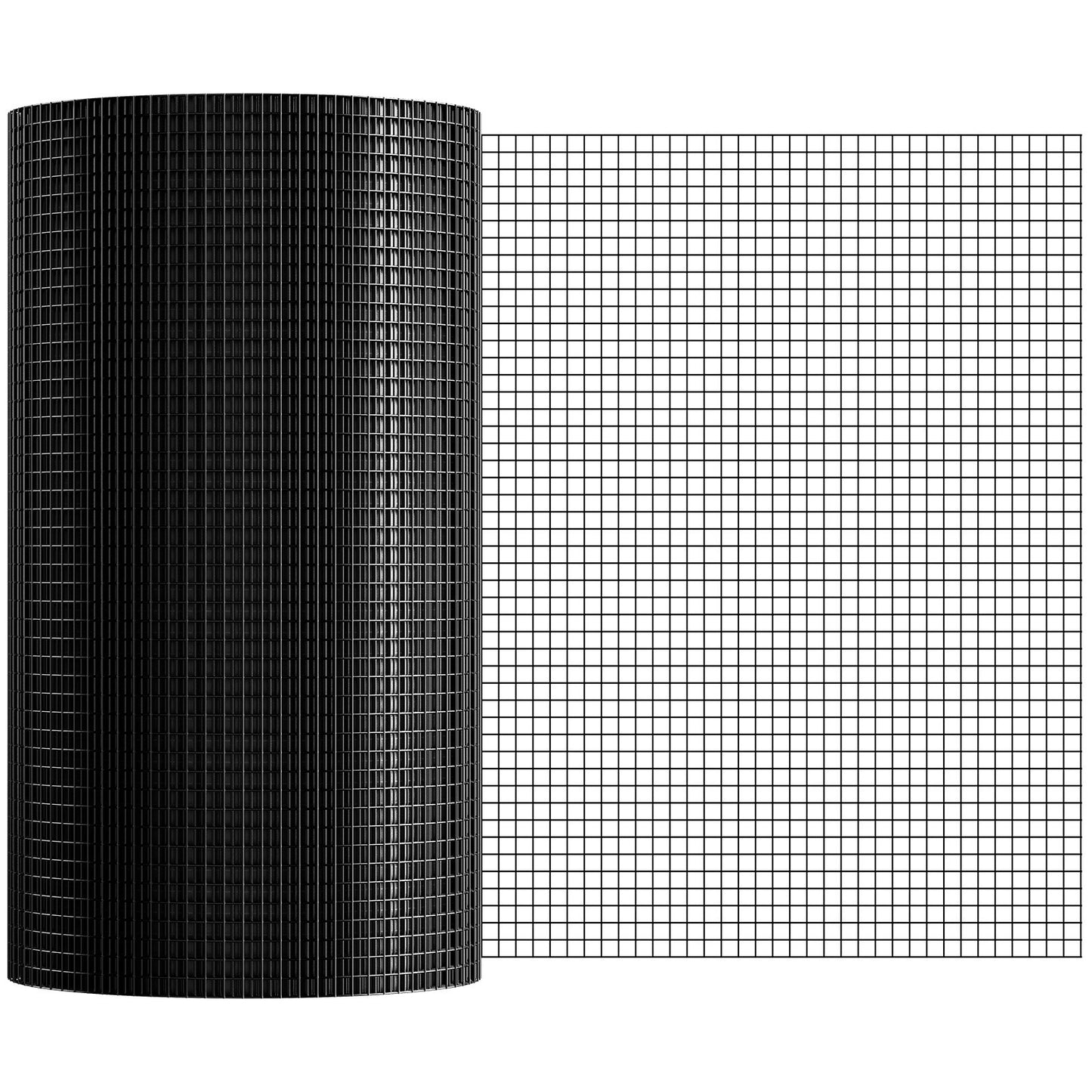 Hårdvaruduk, 24 tum x 100 tum galvaniserad trådnätrulle, 19 gauge kycklingtrådsstängselrulle, vinylbeläggning metalltrådsnät för hönshusbarriär, kaninormstaket, fjäderfäinhägnader