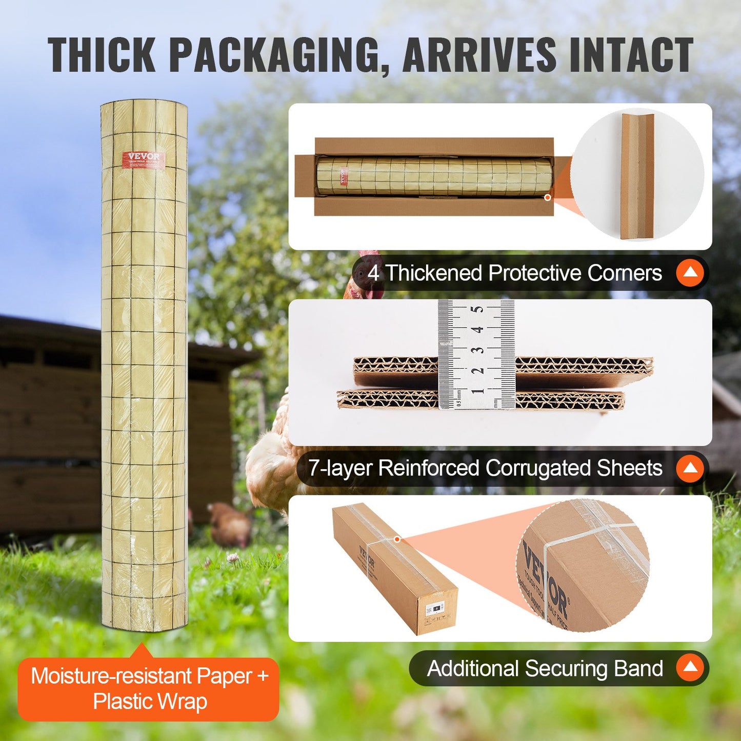 Hardware Cloth, 48 Inch x 50 Inch Galvanized Wire Mesh Roll, 16 Gauge Chicken Wire Fence Roll, Vinyl Coating Metal Wire Mesh for Chicken Coop Barrier, Rabbit Worm Fence, Poultry Enclosures