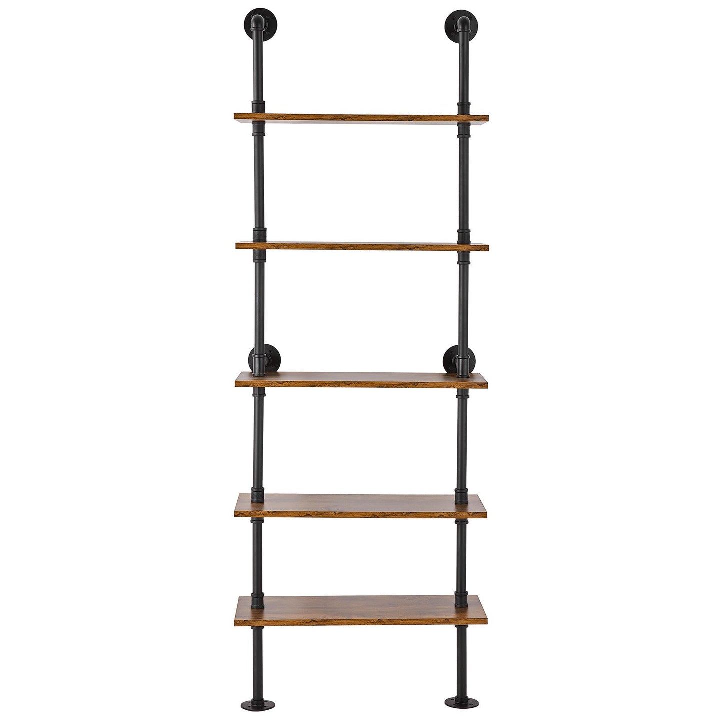 Industrial Pipe Hylla 5 Tier 24x9.84in Väggfäste för kök sovrum