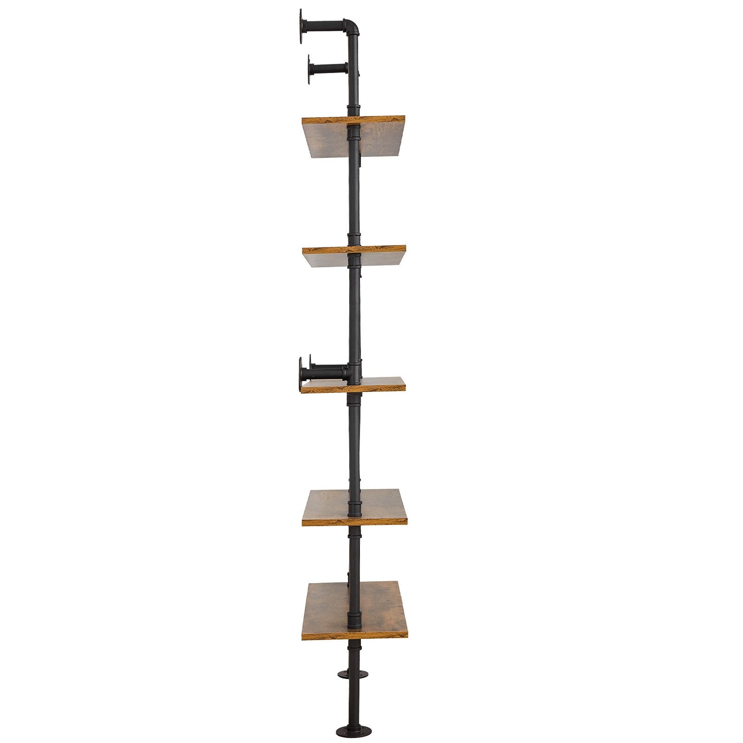 Industrial Pipe Hylla 5 Tier 24x9.84in Väggfäste för kök sovrum
