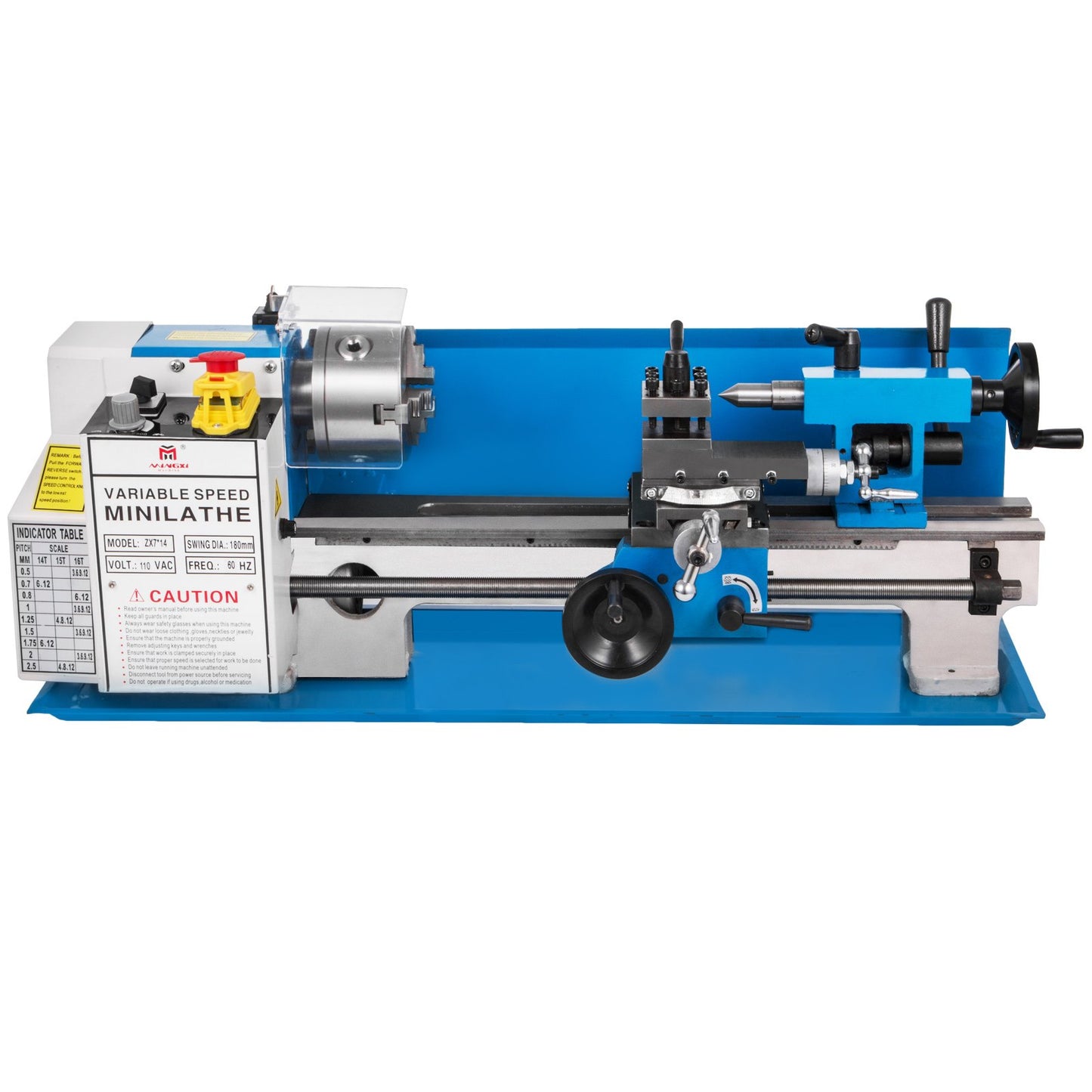 Mini Metal Lathe 550W Variable Speed Metal Lathe 50 to 2500 Rpm Precision Mini Bench Lathe 7x14 Inch for Mini Precision Parts Machining Sample Processing Modeling Works