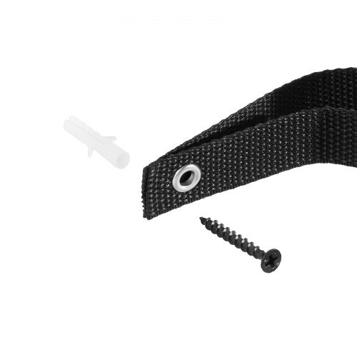 3-tier glass console table, rectangular side table with anti-tip, black