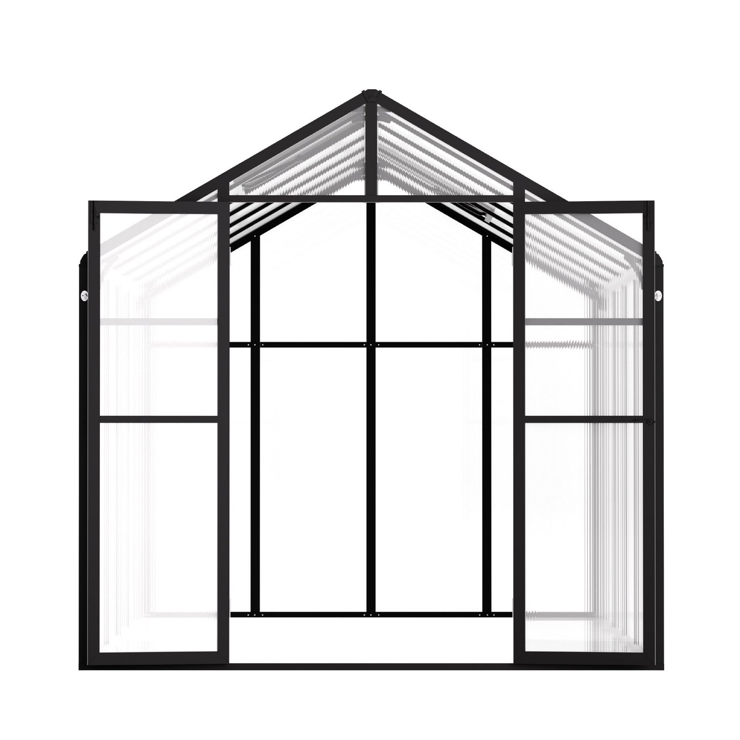 Polykarbonatväxthus 8 x 12 Ft Outdoor Walk-in Växthus för trädgård