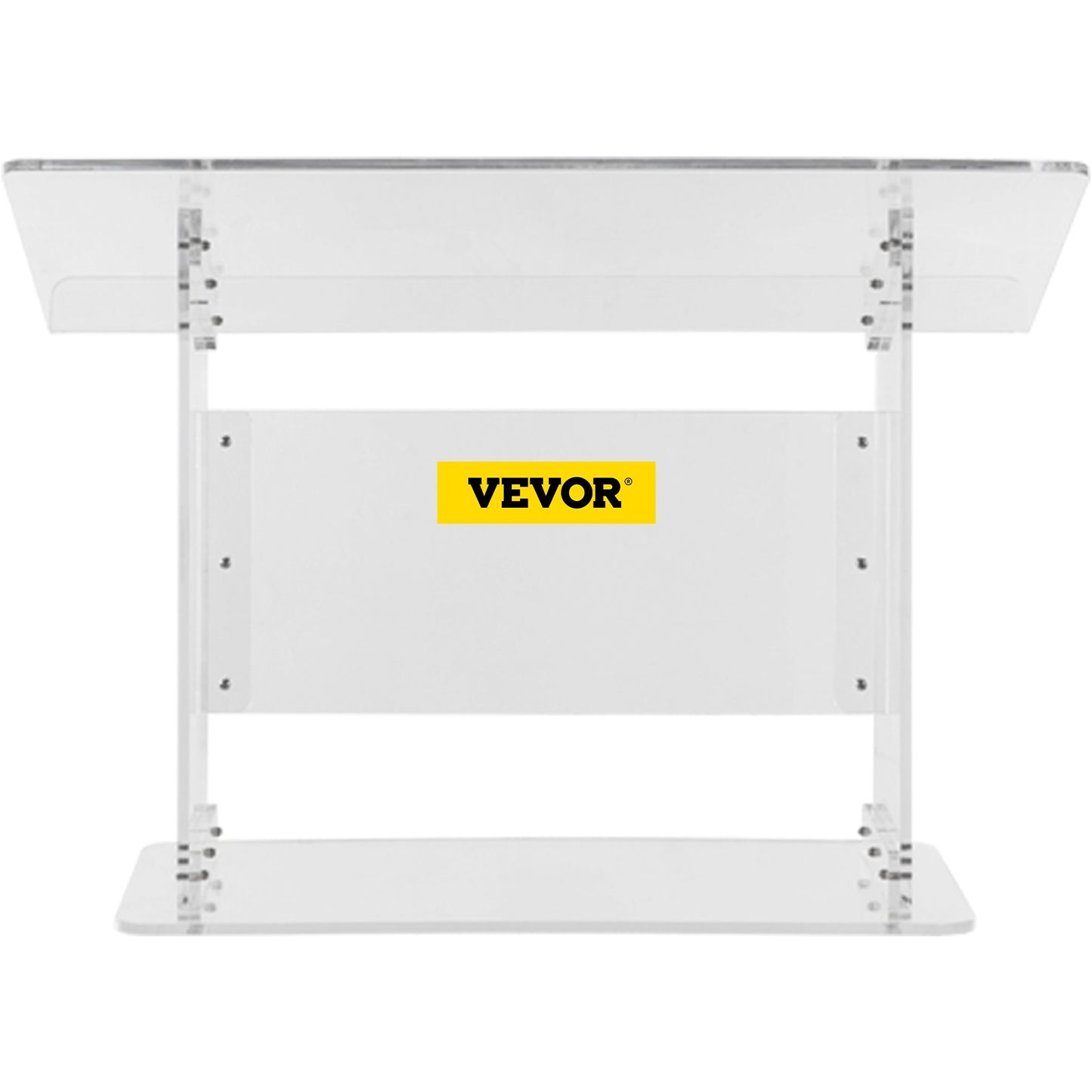 Tisch-Acryl-Podium, 49,5 cm hoch, Plexiglas-Podium, 68,6 x 34,3 cm, Tisch-Acryl-Kanzel für Kirchen, schräge Oberfläche mit Lippe für Buchhalter, transparentes Rednerpult für Vorlesungen, Rezitationen, Reden und Präsentationen