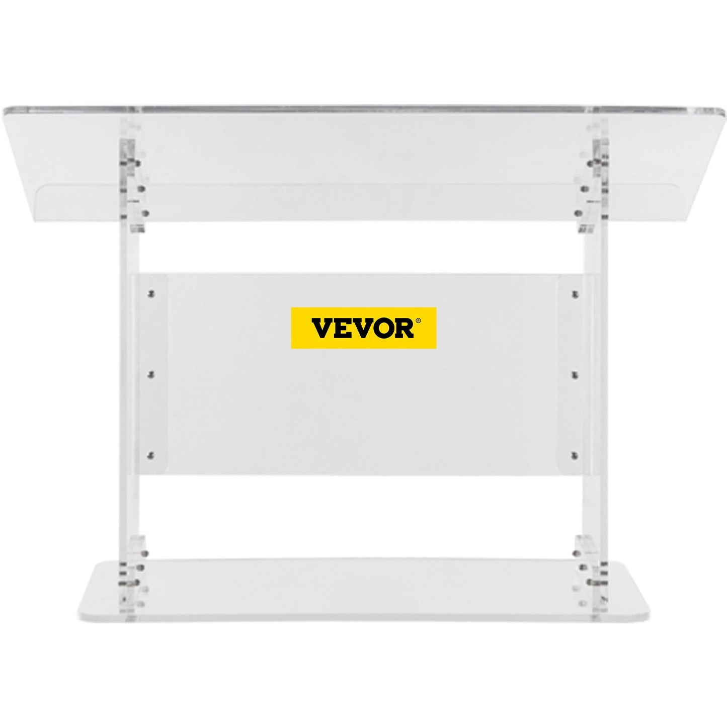 Tisch-Acryl-Podium, 49,5 cm hoch, Plexiglas-Podium, 68,6 x 34,3 cm, Tisch-Acryl-Kanzel für Kirchen, schräge Oberfläche mit Lippe für Buchhalter, transparentes Rednerpult für Vorlesungen, Rezitationen, Reden und Präsentationen