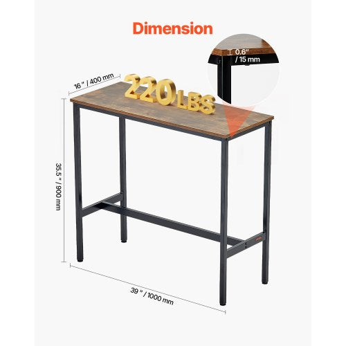 Barbordshöjd Pubbord Cocktaildisk Kök Matsal 91x43x86 cm