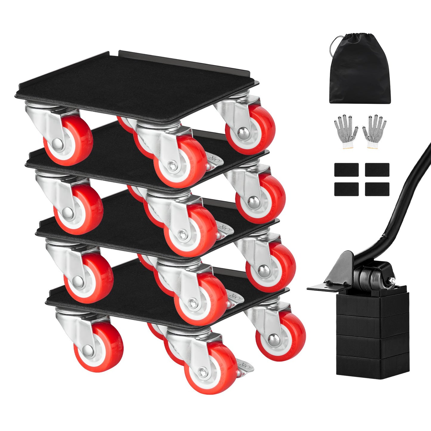 Möbelwagen, robuster Möbeltransporter mit 5 Rädern, 1200 lbs Tragkraft