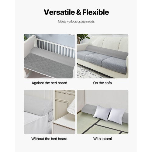 Sängkilkudde 190x25x15 cm Plyschfyllnad för sänggavel, fyller 0-18 cm springa | EU