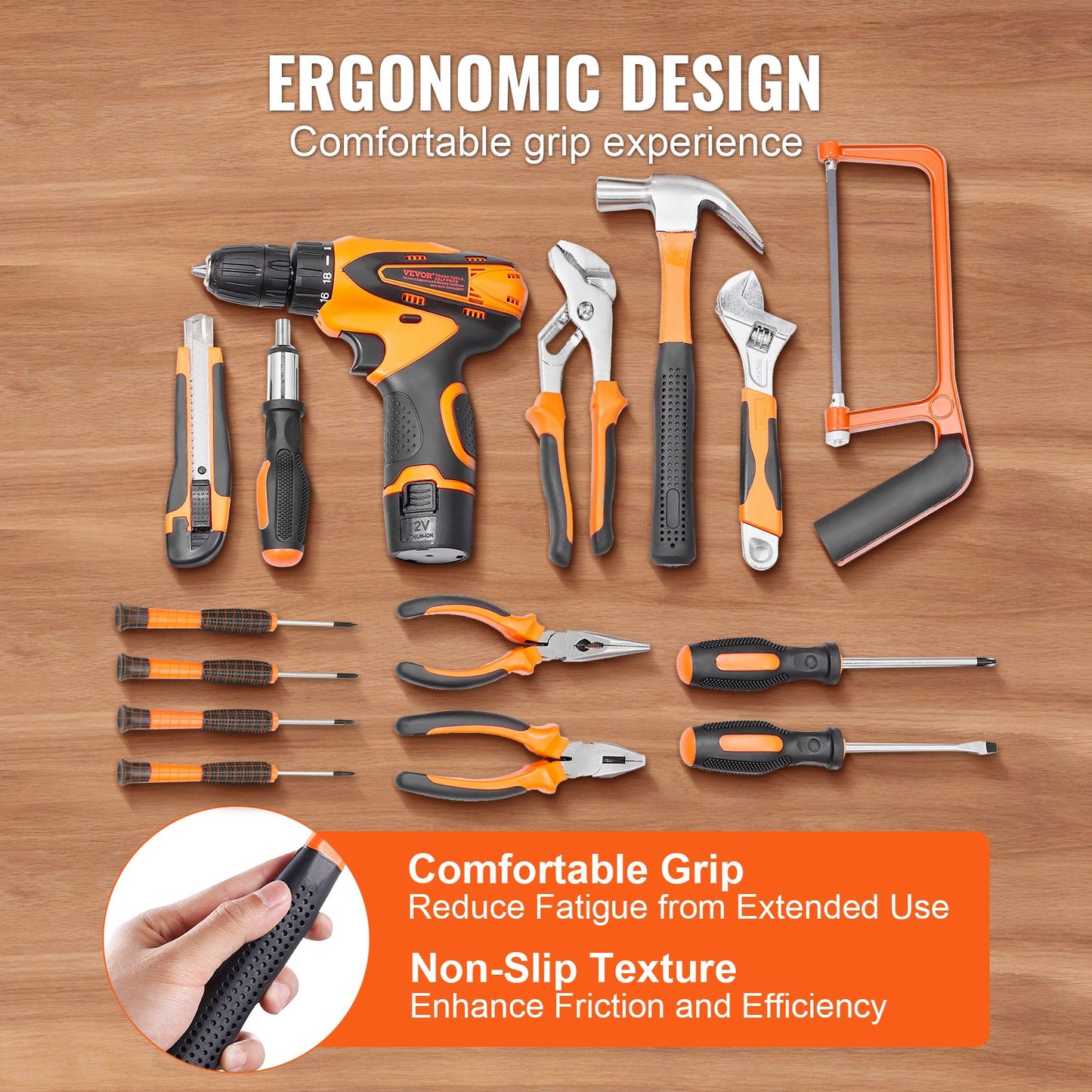 Tool kit 146 pieces household hand tool set with electric drill tool bag