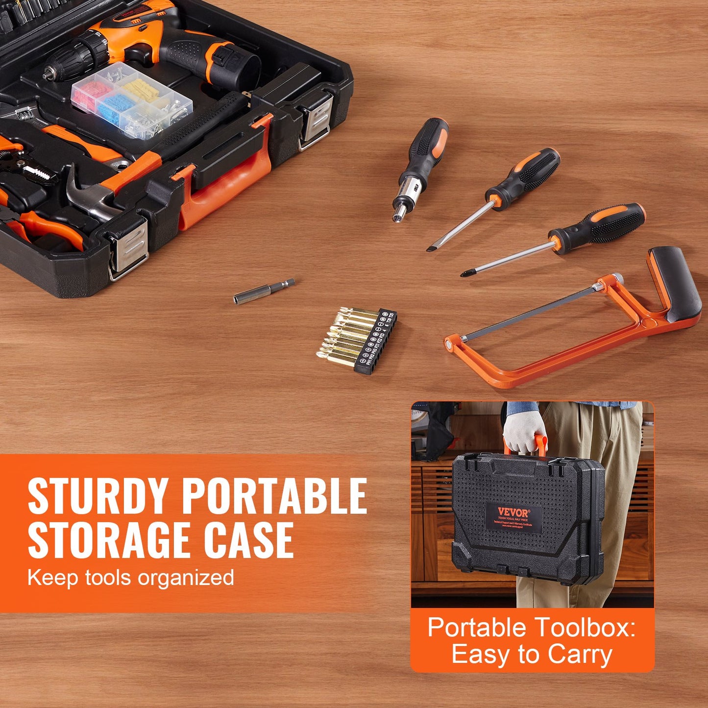 Tool kit 146 pieces household hand tool set with electric drill tool bag