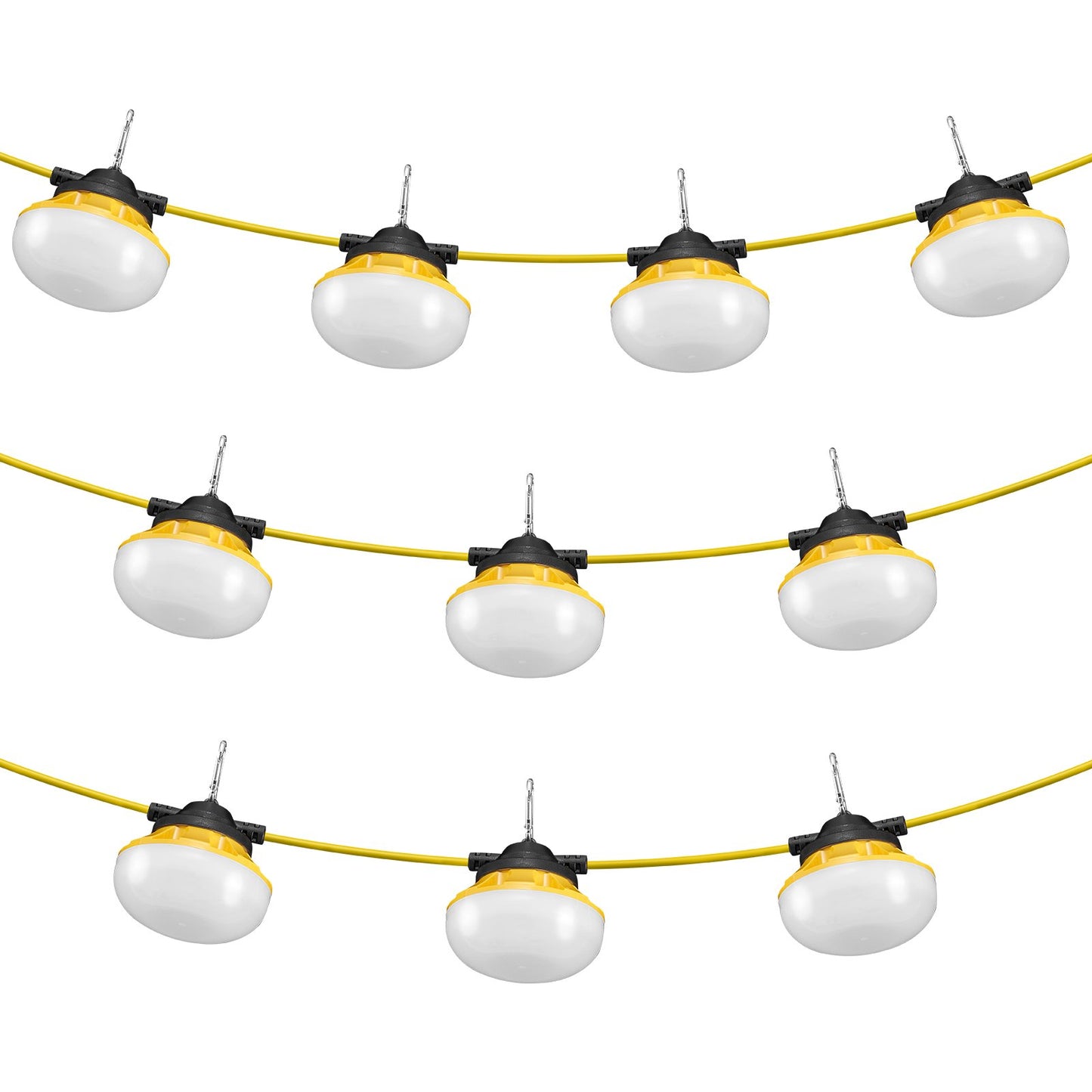 100FT Construction String Lights 100W 10000LM Pluggable Waterproof
