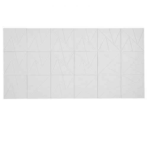 18-pack akustiska väggpaneler 28 x 28 x 1,8 cm självhäftande vita | EU