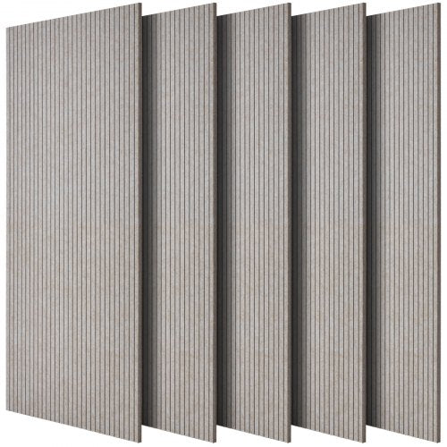 5-pack acoustic wall panels 47.2 x 23.6 x 0.4 inch self-adhesive camel colored