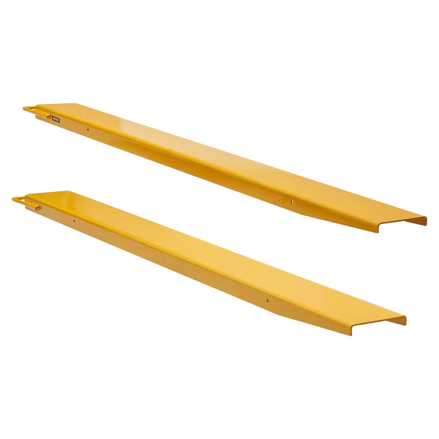 Palettengabelverlängerungen, 183 cm Länge, 14 cm Breite, robuste Gabelverlängerungen aus Karbonstahl für Gabelstapler, 1 Paar Gabelverlängerungen, Industrielle Gabelaufsätze für Gabelstapler, Gelb