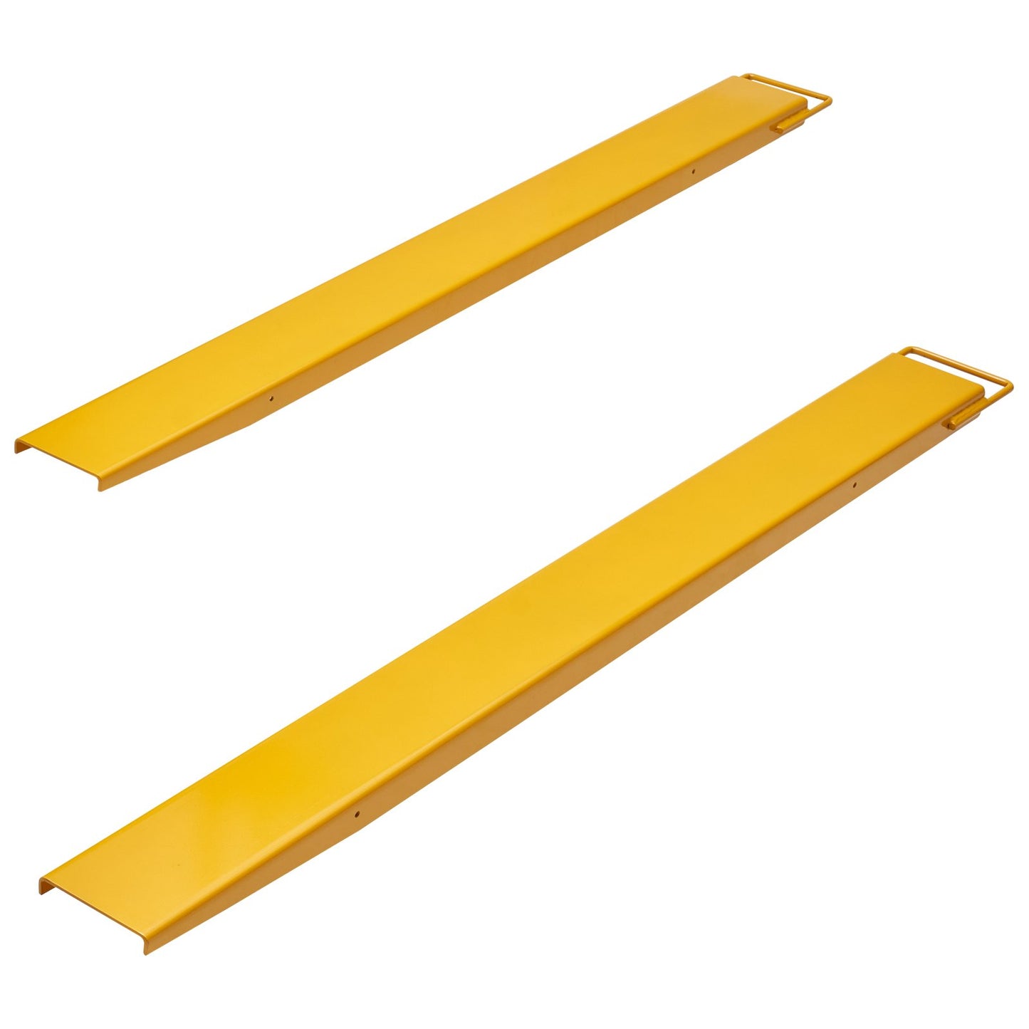 Palettengabelverlängerungen, 183 cm Länge, 11,4 cm Breite, robuste Gabelverlängerungen aus Karbonstahl für Gabelstapler, 1 Paar Gabelverlängerungen, Industrielle Gabelaufsätze für Gabelstapler, Gelb