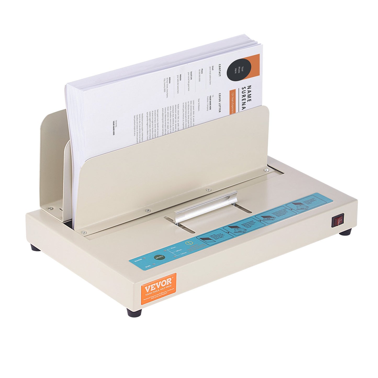 Termisk bindningsmaskin termisk bokbindare 500 ark A3 A4 A5 dokument