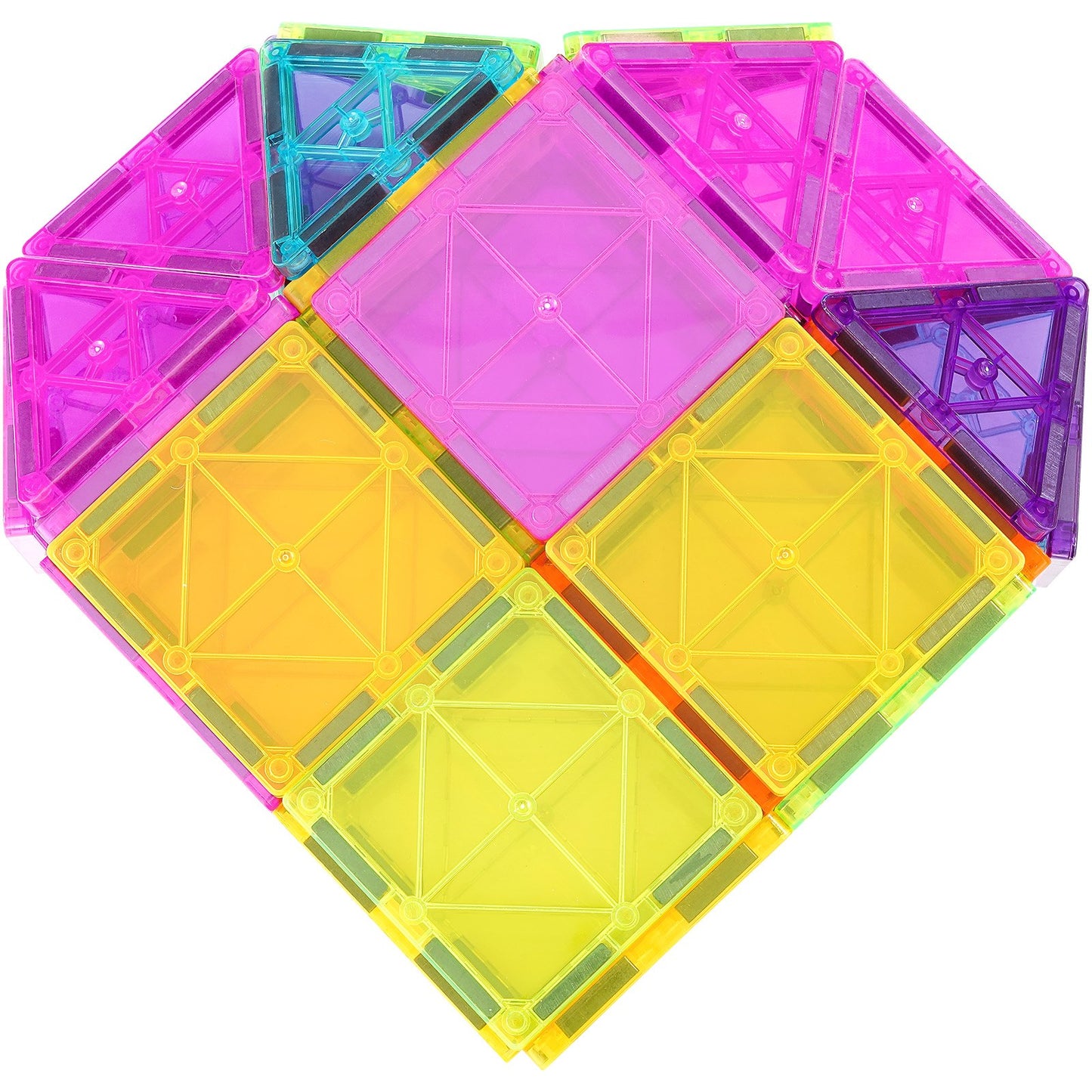 Magnetiska plattor Magnetisk byggleksak 55 st Magnetblock för barn 3D-set