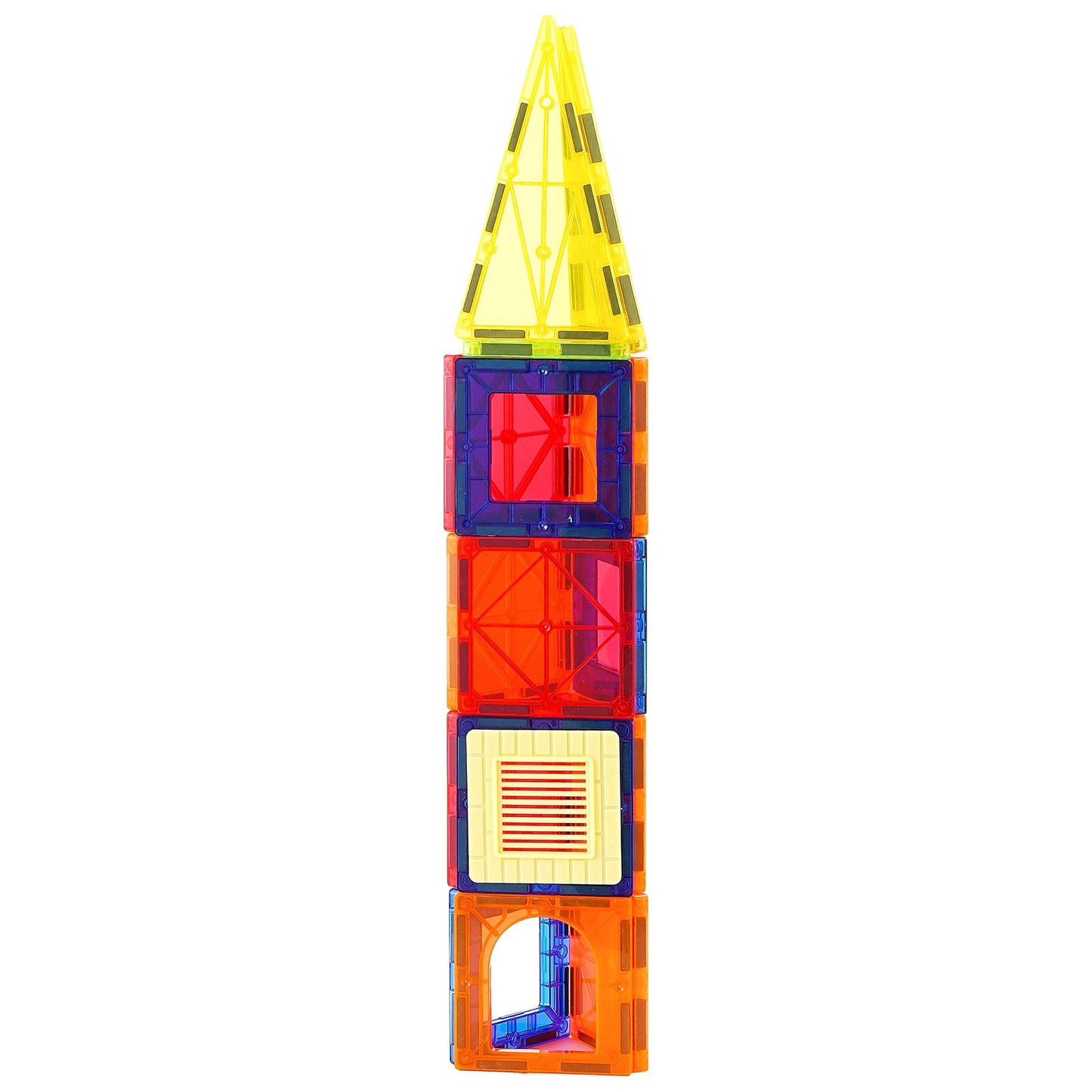 Magnetiska plattor Magnetisk byggleksak 55 st Magnetblock för barn 3D-set