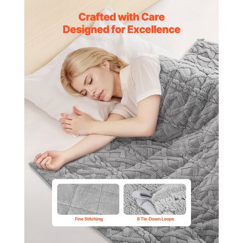Weight blanket 9 kg 150 x 210 cm Queen Size Heavy blanket in sherpa fleece