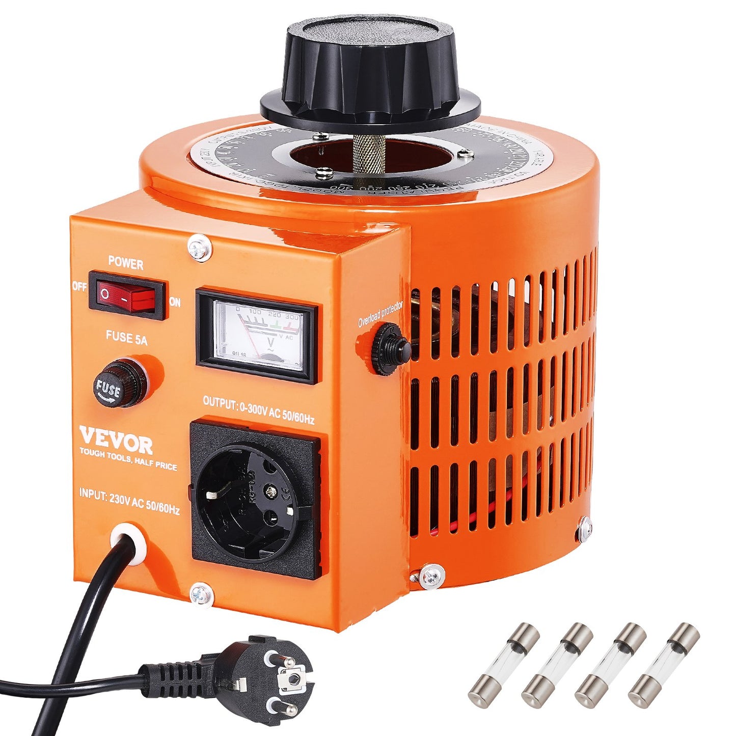 1000VA Transformator för variabel spänning 3,3A 0-300V AC spänningsregulator CE