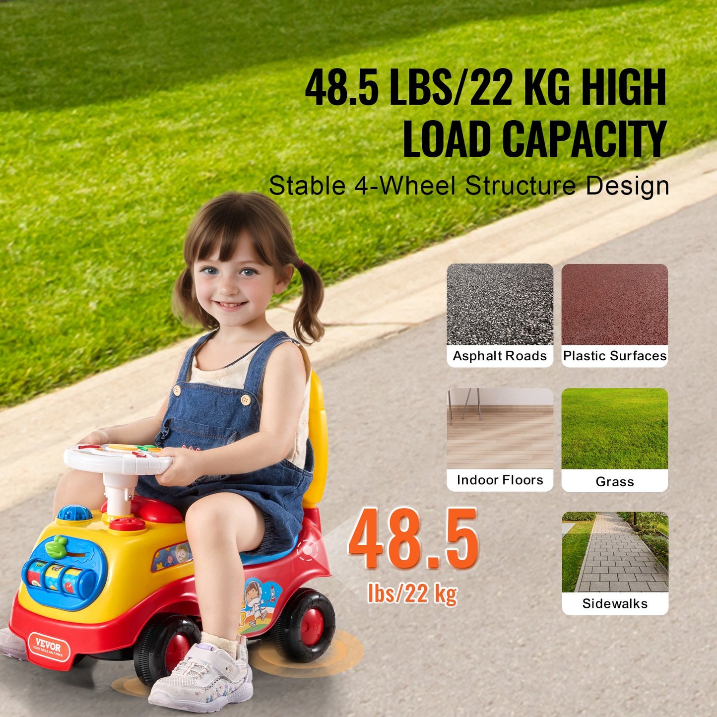 Ride On Car Boys Girls Push Along Toy Car Stroller for Toddlers 1-3 Years
