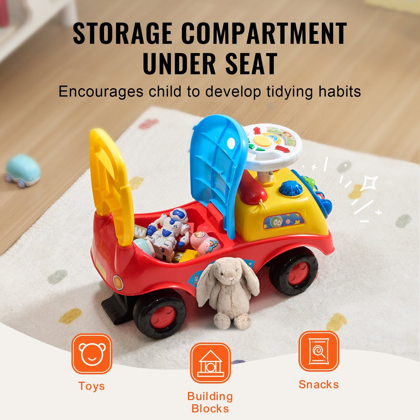 Ride On Car Boys Girls Push Along Toy Car Stroller for Toddlers 1-3 Years