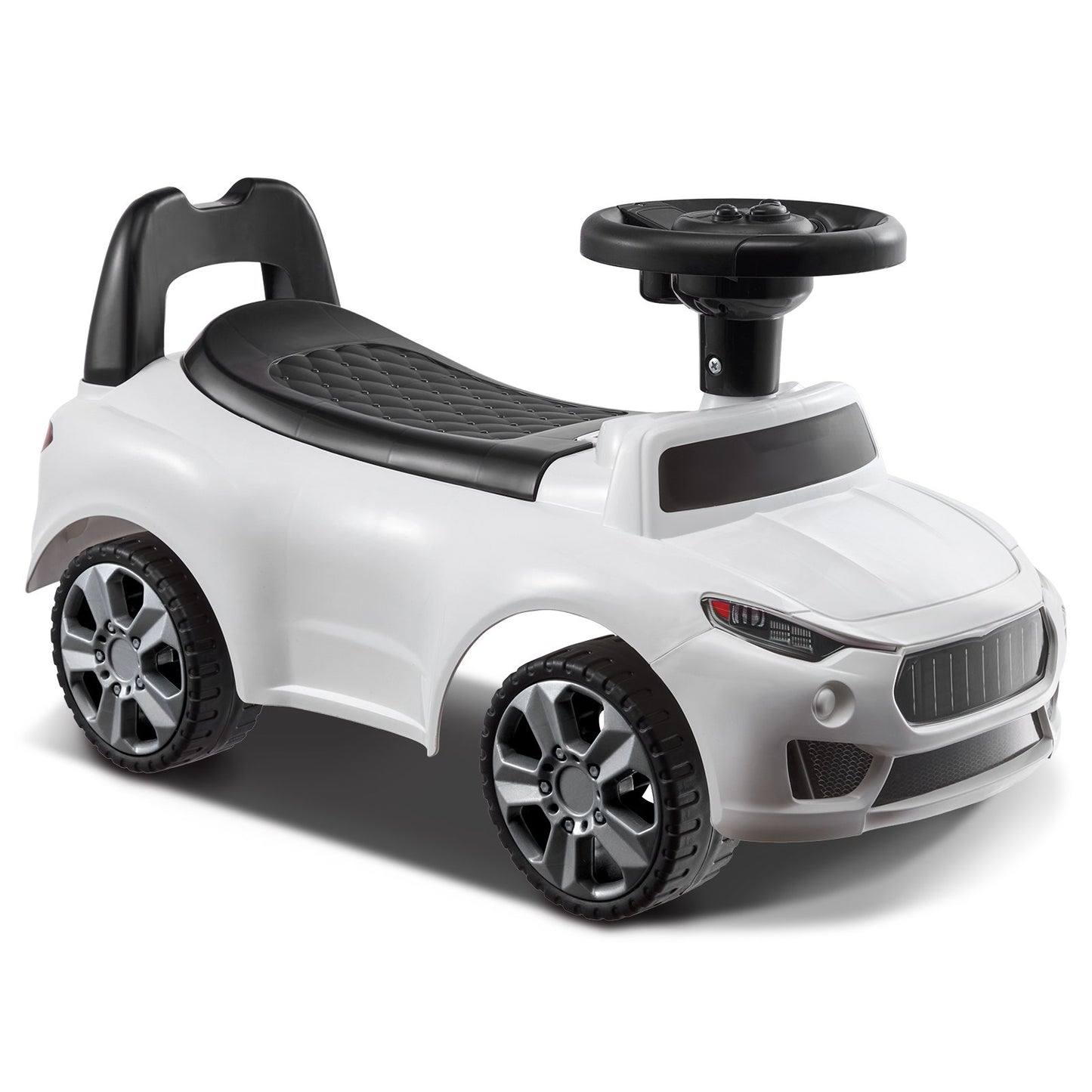 Ride On Car Pojkar Flickor Push Along Leksaksvagn för Småbarn 1-3 år Vit