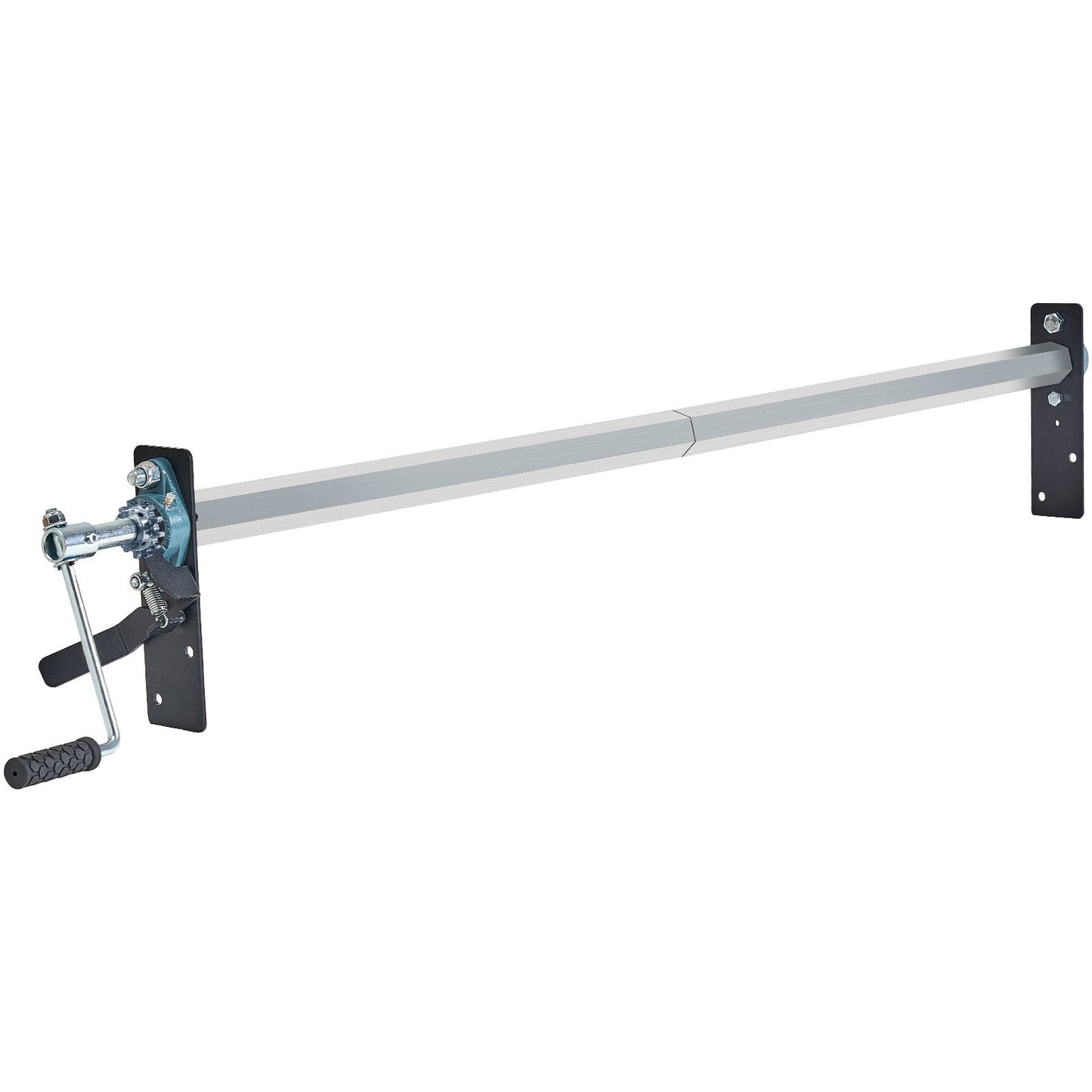 Handvev Tarp Roller Kit, 64" till 104" bred, aluminiumlegering, manuell hyttnivå Dumper Tarp Roller med 7" svamplindat handtag, perfekt för dumper, släpvagnar, sopbilar (ingen presenning)