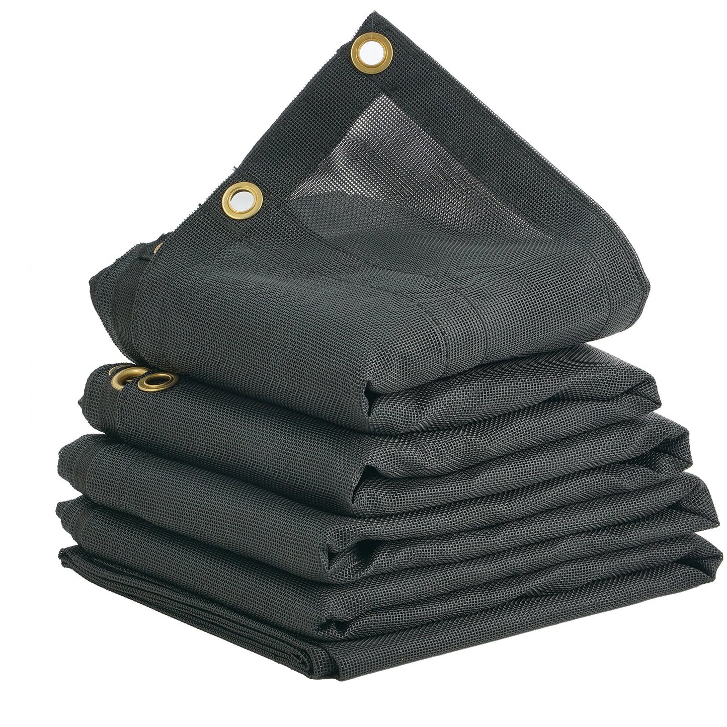 Dump Truck Mesh Tarp, 8 x 18 ft, PVC-belagd svart kraftigt skydd med 5,5" 18 oz dubbelficka, mässingshylsor, förstärkt dubbelnålssömsväv passar manuellt eller elektriskt dumpersystem