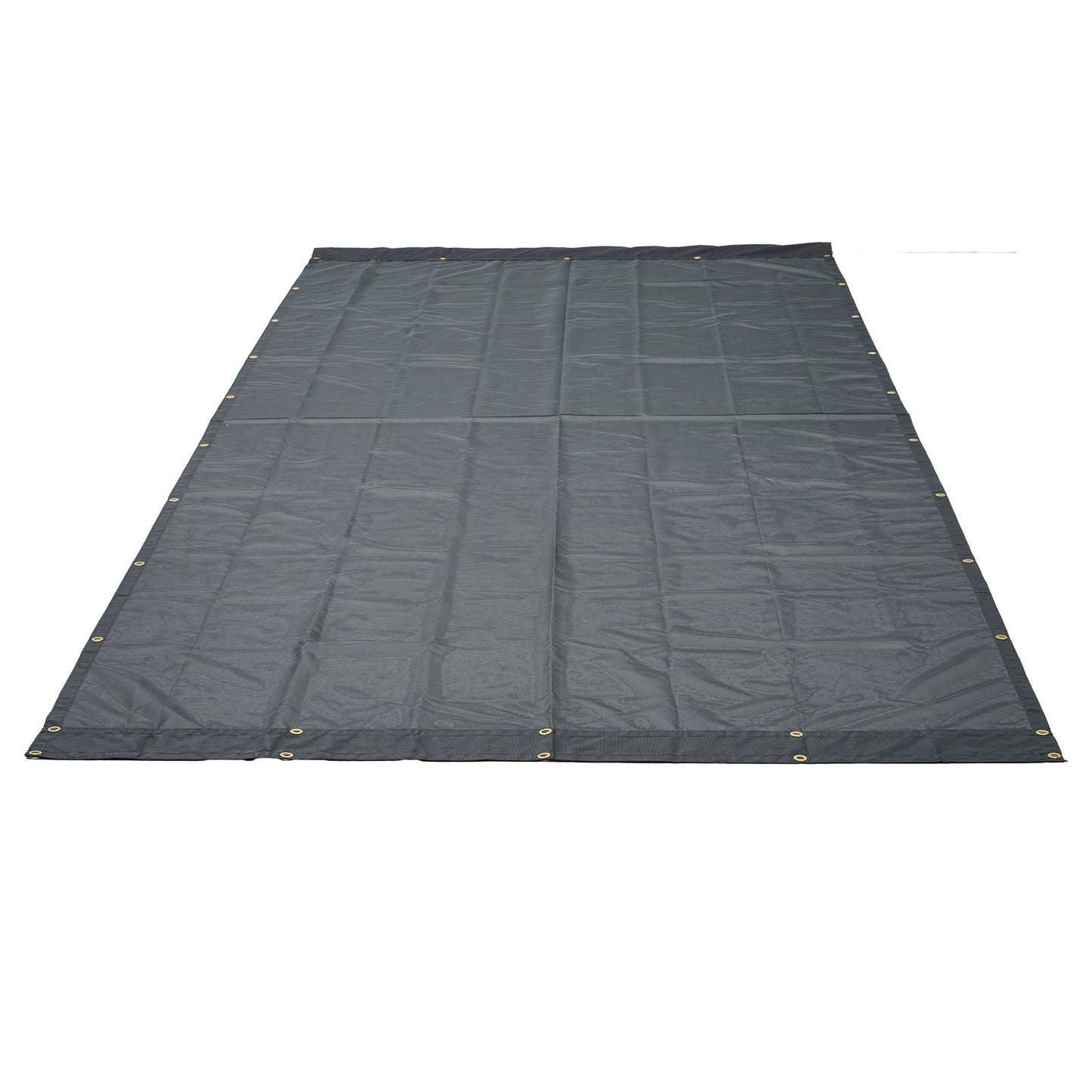 Dump Truck Mesh Tarp, 8 x 18 ft, PVC-belagd svart kraftigt skydd med 5,5" 18 oz dubbelficka, mässingshylsor, förstärkt dubbelnålssömsväv passar manuellt eller elektriskt dumpersystem