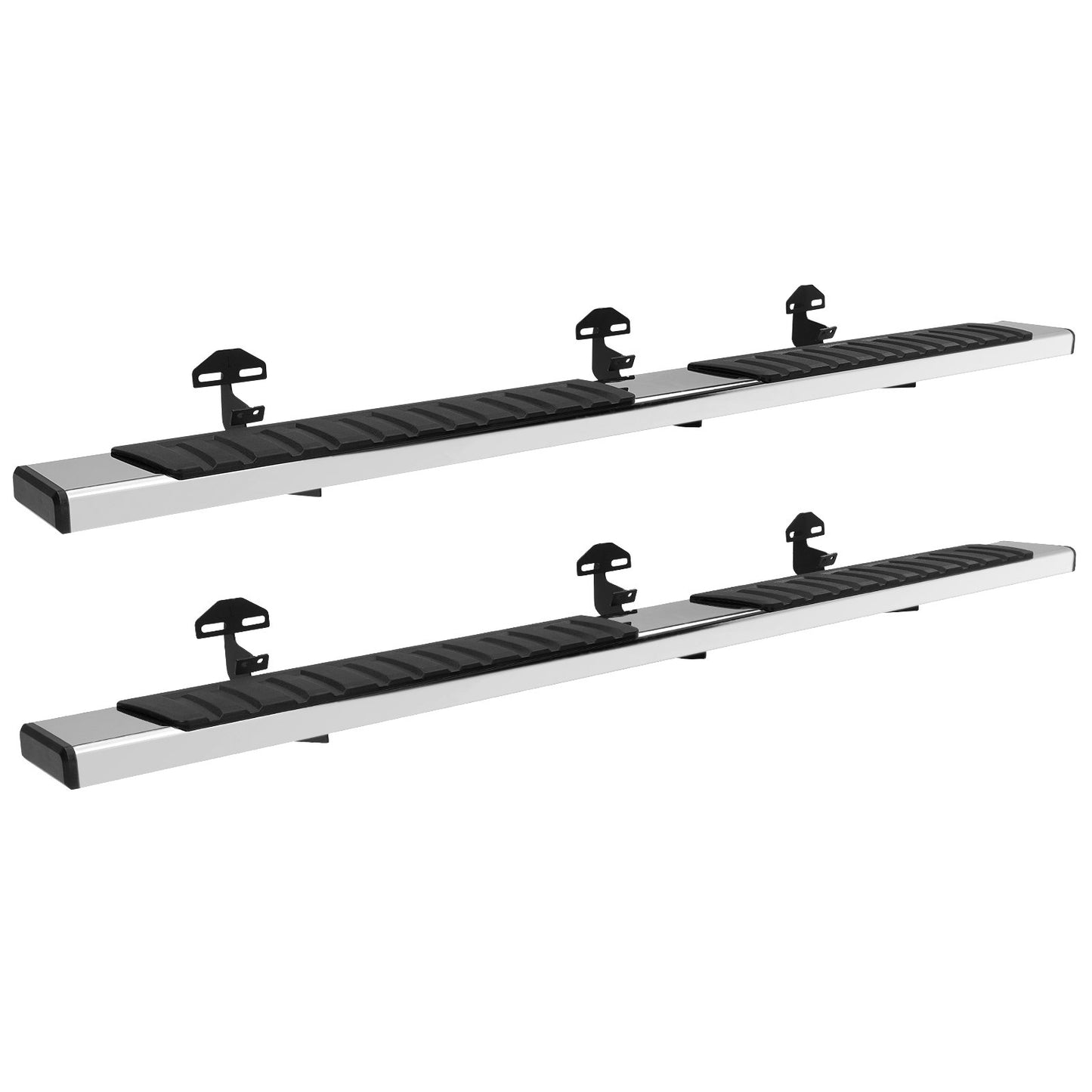 Running Boards, 6" Step Bars Compatible with 2009-2018 Dodge Ram 1500/2010-2023 Ram 2500/3500 (Includes 2019-2023 Classic) Crew Cab, 201 Stainless Side Steps, 500 PCLS