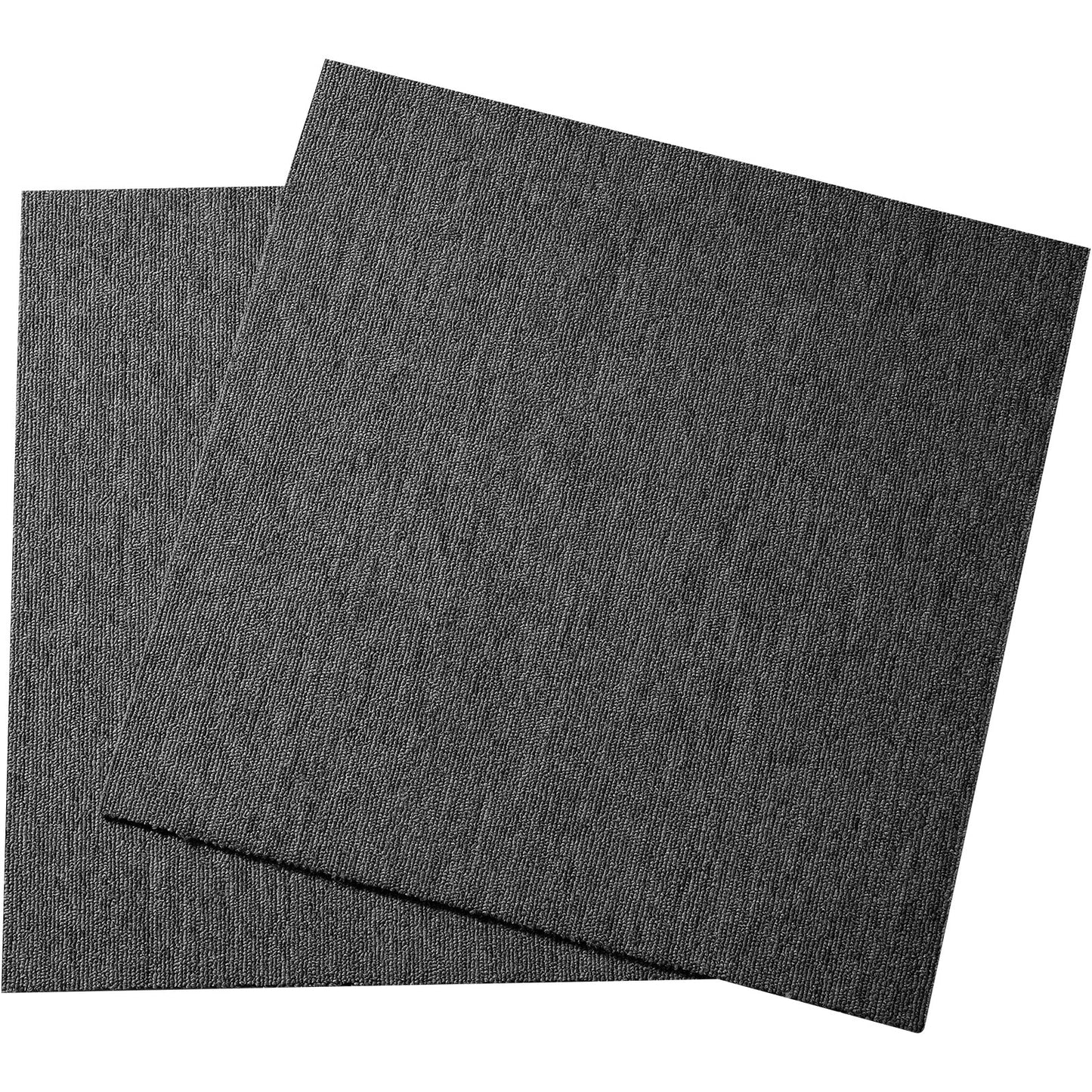 Rug Tiles Reusable, 20" x 20" Rug Tiles with Padding Attached, Soft Padded Rug Tiles, Easy Install DIY for Bedroom Living Room Indoor Outdoor (20 Tiles, Dark Gray)