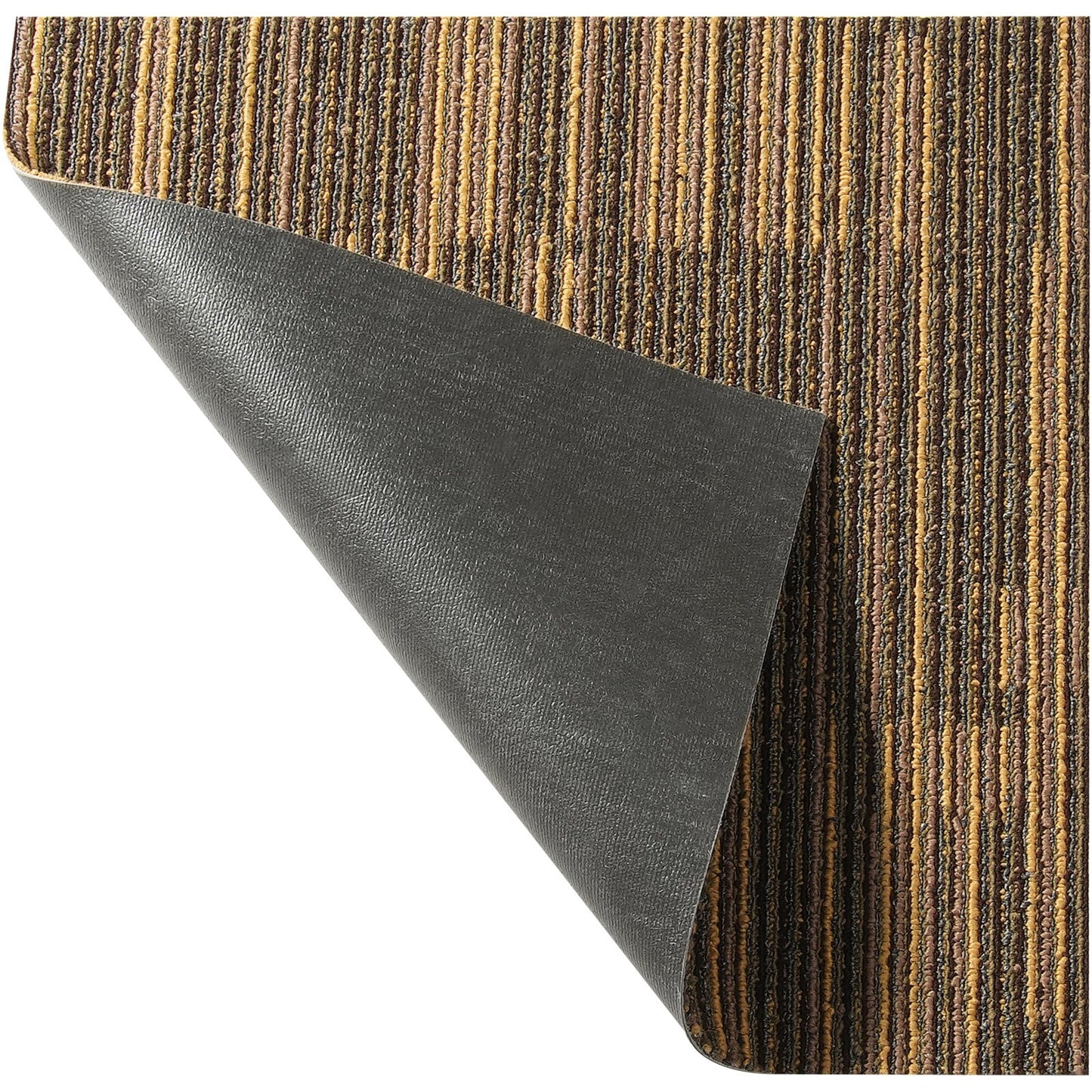 Carpet Tiles Reusable, 20" x 20" Carpet Tiles with Padding Attached, Soft Padded Carpet Tiles, Easy Install DIY for Living Room Bedroom (12 Tiles, Mixed Brown)