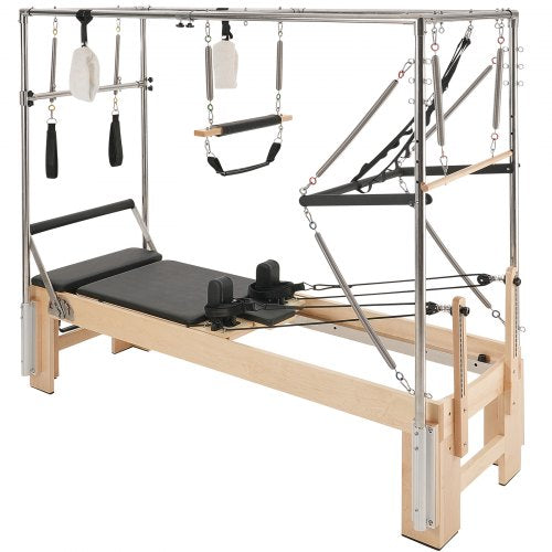 Pilates Reformer Wooden Pilates Machine Home Gym Exercise Equipment | EU