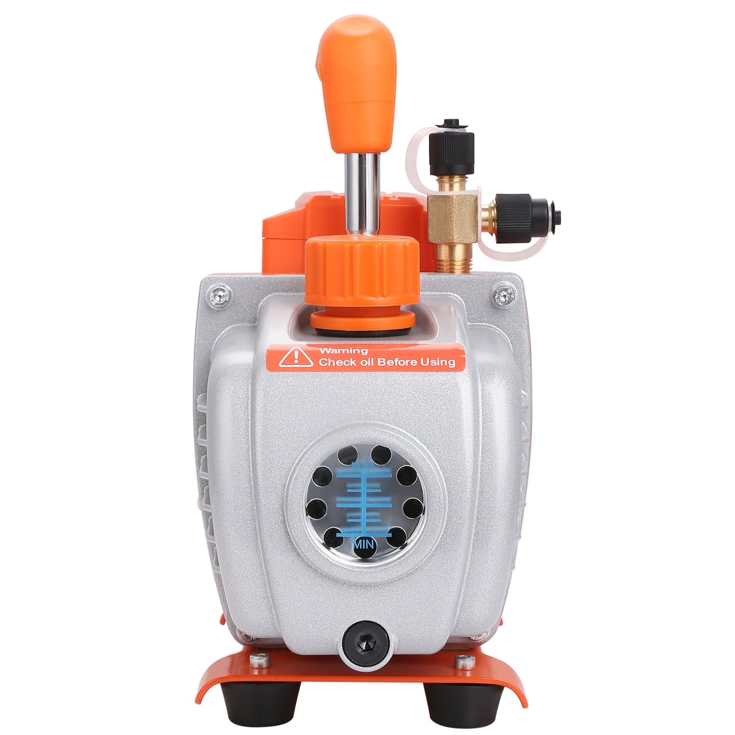 1/5 HP Single Stage Vacuum Pump, 3.5 CFM, 220-240V AC Air Conditioning Vacuum Pump, 1/4" SAE Male 1/2" ACME Male Inlet, for HVAC Repair, Refrigeration Maintenance, Resin Degassing