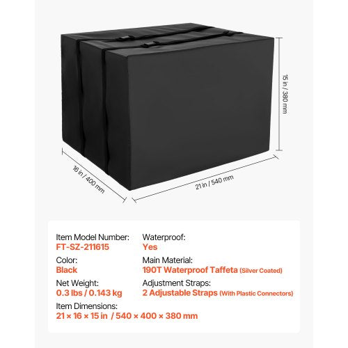 Luftkonditioneringsskydd 530 x 400 x 380 mm Vattentätt Justerbart Rem | EU