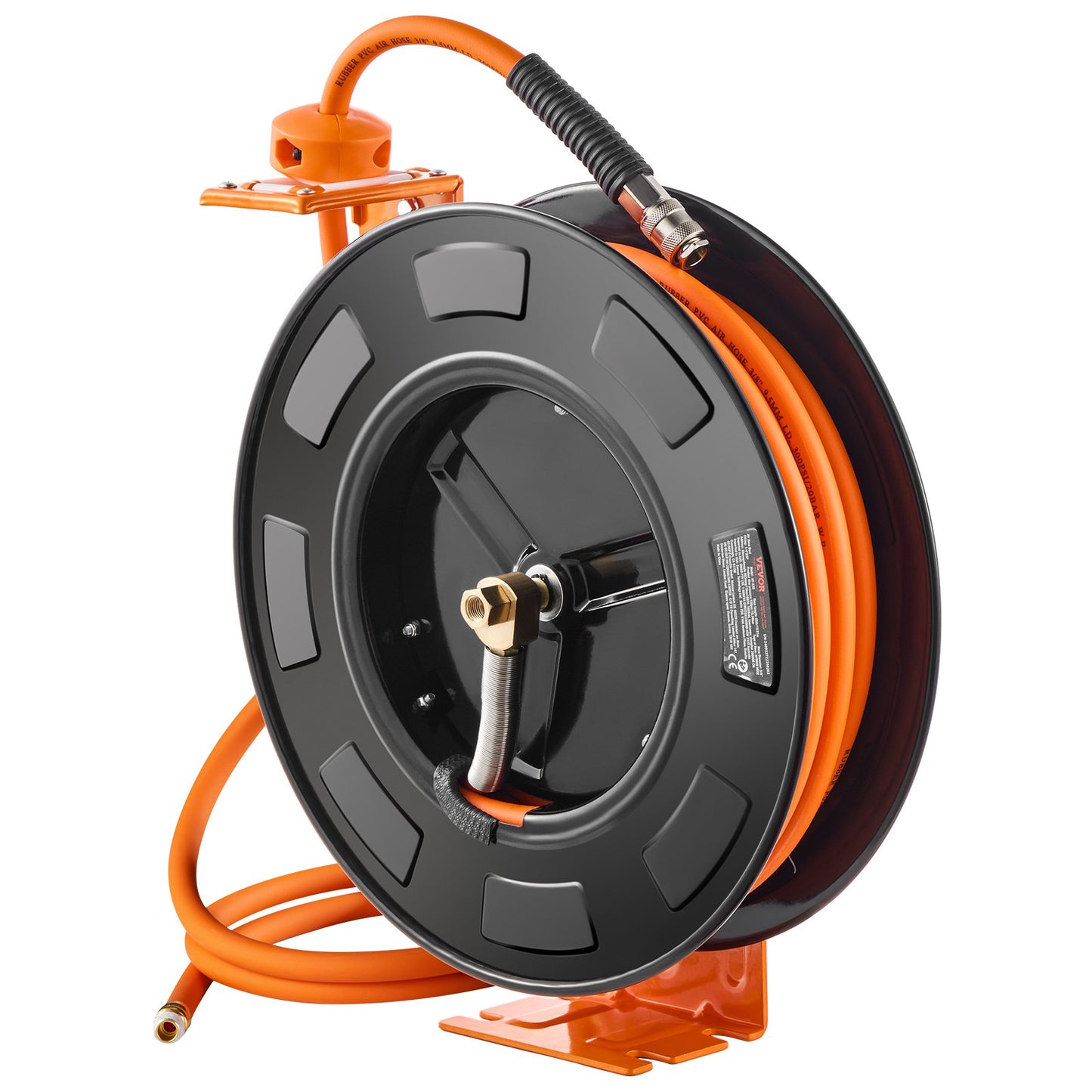 Retractable Air Hose Reel 3/8 IN x 65 FT Hybrid Air Hose Reel Max 300 PSI