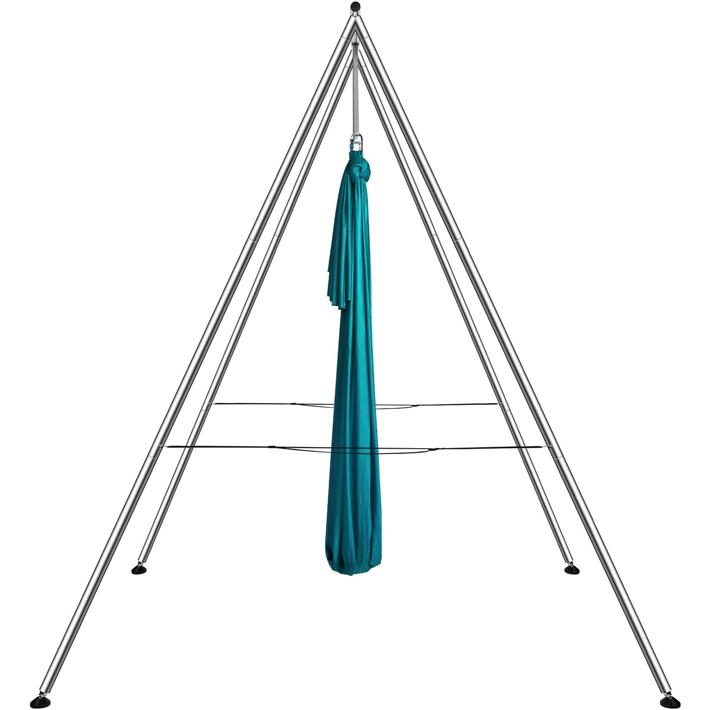 Aerial Yoga Ram & Yoga Hängmatta, 9,67 ft Höjd Professionell Yoga Swing Stand Levereras med 6,6 Yards Aerial Hammock, Max 551,15 lbs Lastkapacitet Yoga Rigg för inomhus utomhus Aerial Yoga, Grön