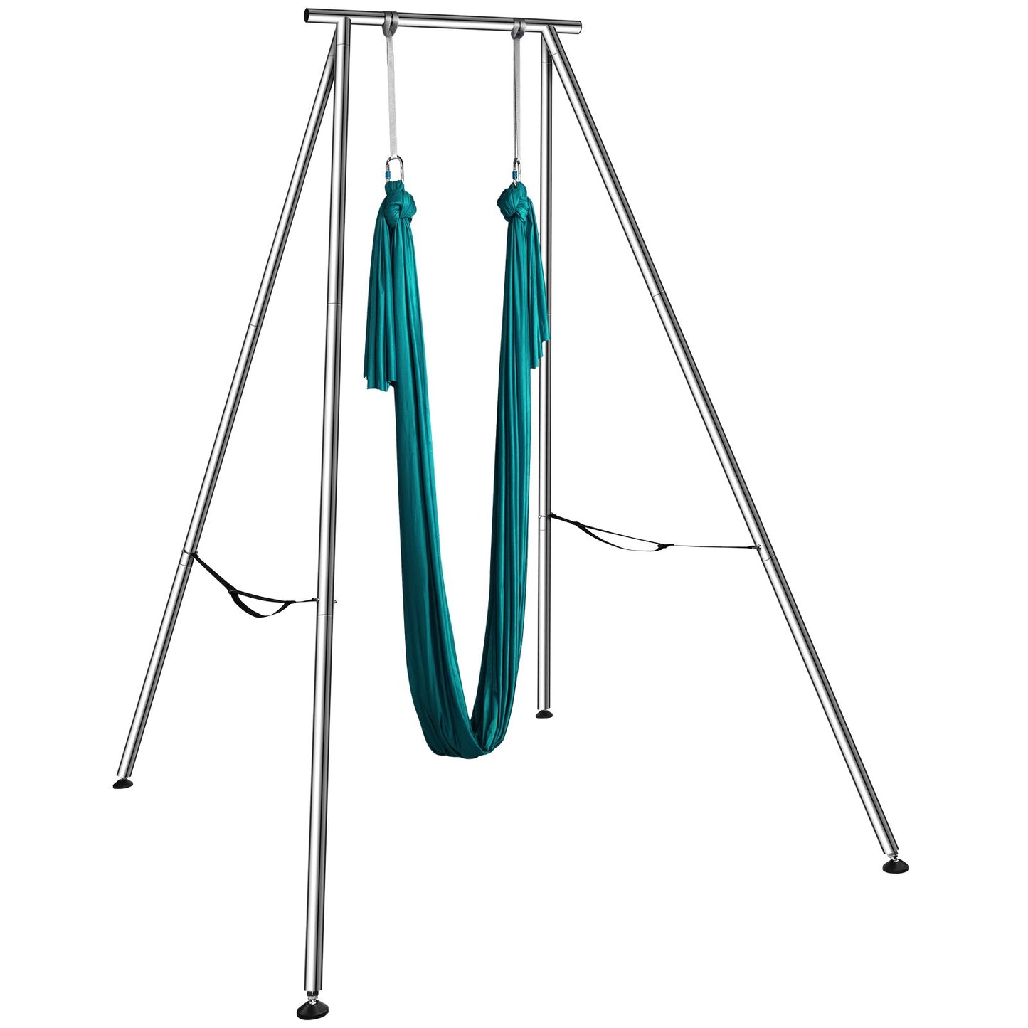 Aerial Yoga Ram & Yoga Hängmatta, 9,67 ft Höjd Professionell Yoga Swing Stand Levereras med 6,6 Yards Aerial Hammock, Max 551,15 lbs Lastkapacitet Yoga Rigg för inomhus utomhus Aerial Yoga, Grön