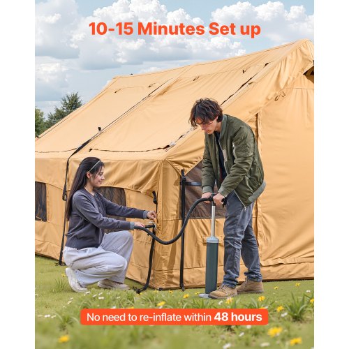 inflatable tent for camping 5-8 person glamping tent with pump Easy to set up | EU