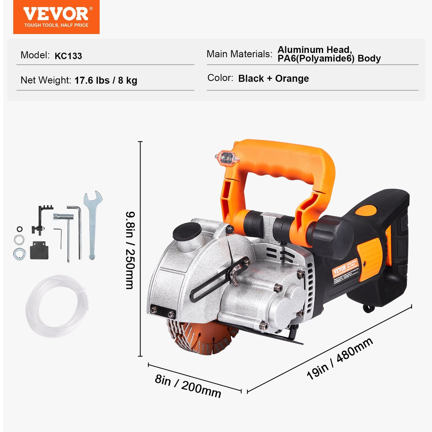 42mm Elektrisk Wall Chaser Groove Skärmaskin Väggslitsmaskin 4800W