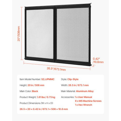 RV-dörrskydd 673,1 x 508 mm dörrgaller aluminiumlegering för husdjur