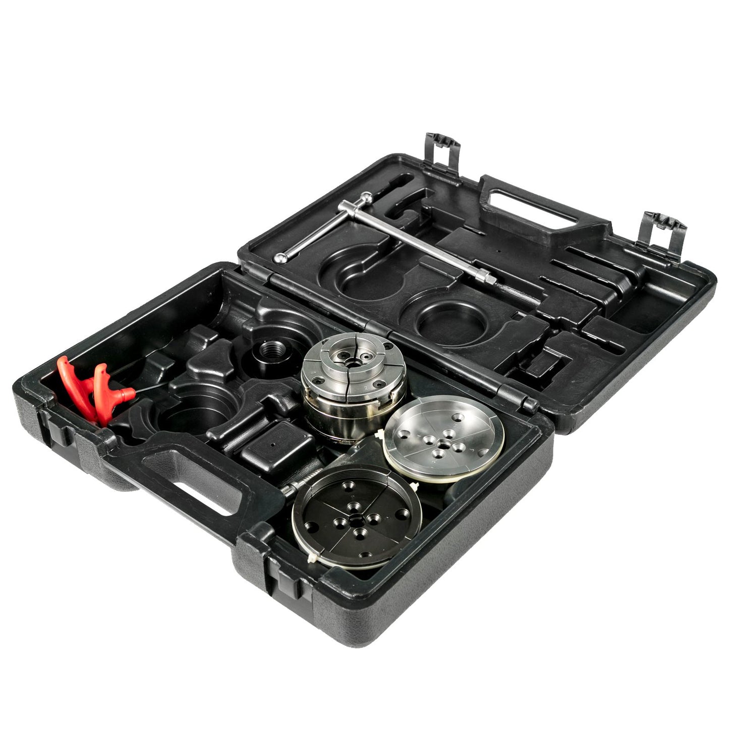 Drehfutter, 4 Zoll, Holzdrehfutter, 4 Backen, 1 Zoll x 8TPI Gewinde, Drehfutter-Set, Nova Drehfutter, Holzdrehfutter, Schüsselfutter mit Satz von Qualitätszubehör und einem Koffer für die Holzbearbeitung