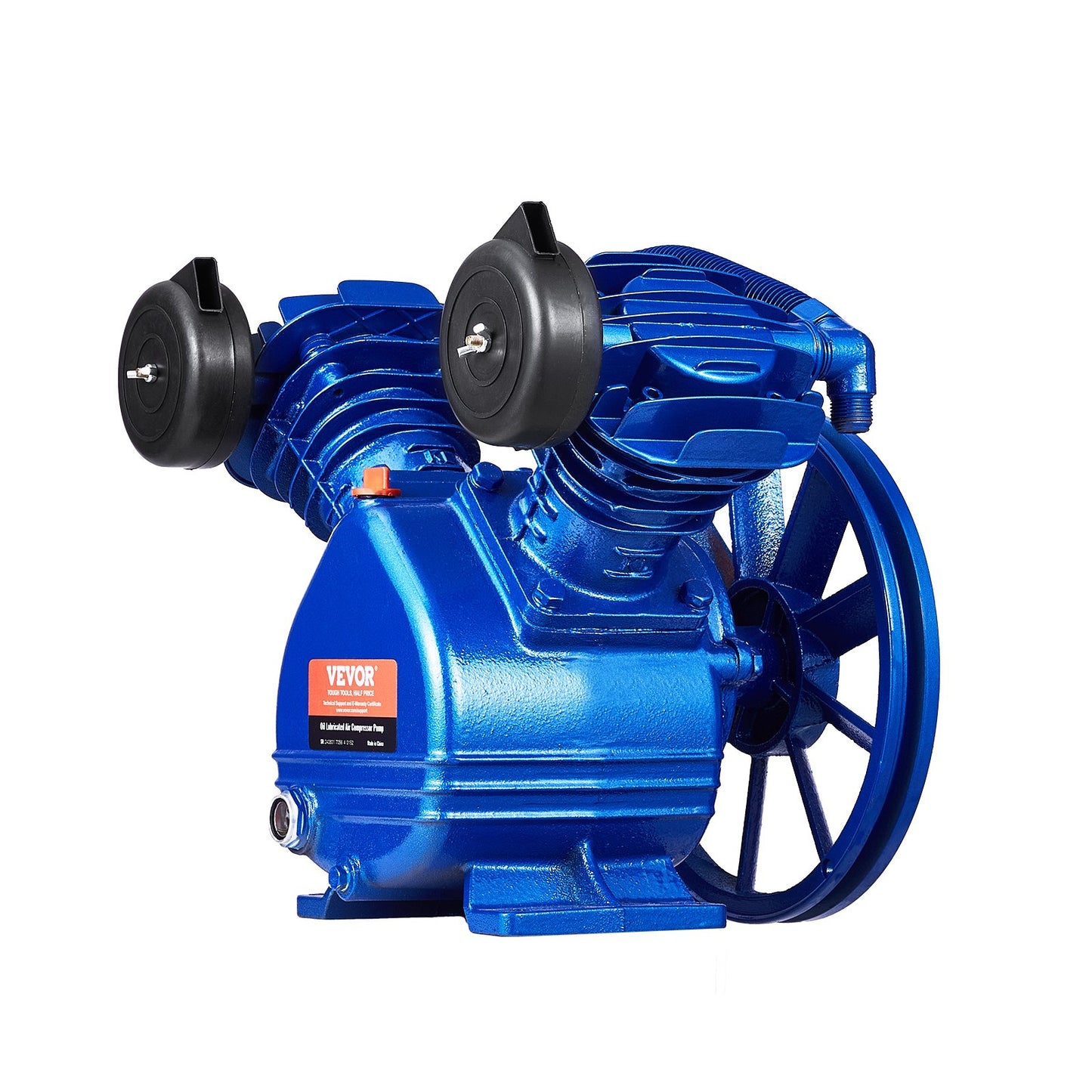 Luftkompressorpumphuvud 3HP 6.25CFM @ 90PSI 2-cylindrig kolvpumphuvud