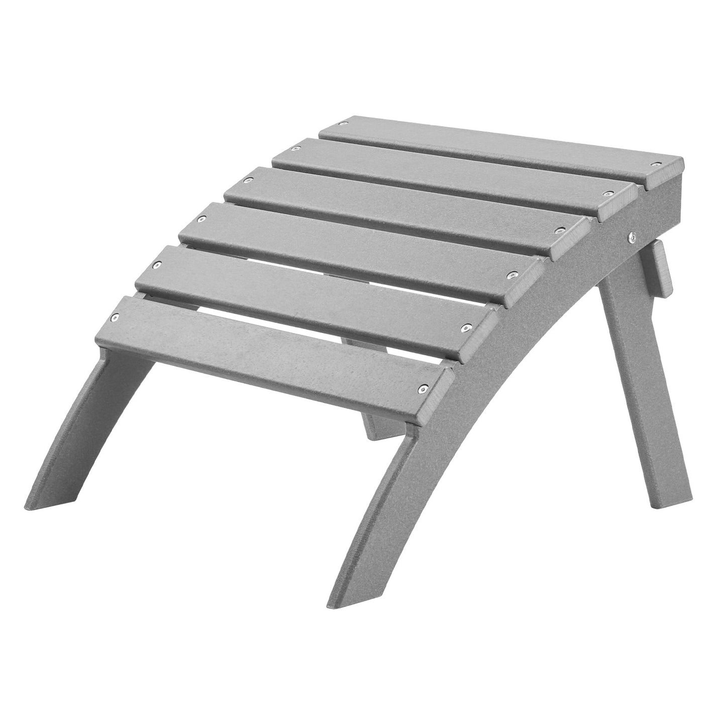 Adirondack Ottoman 21.5L x 18.9W x 14.8H inches HDPE folding footrest gray