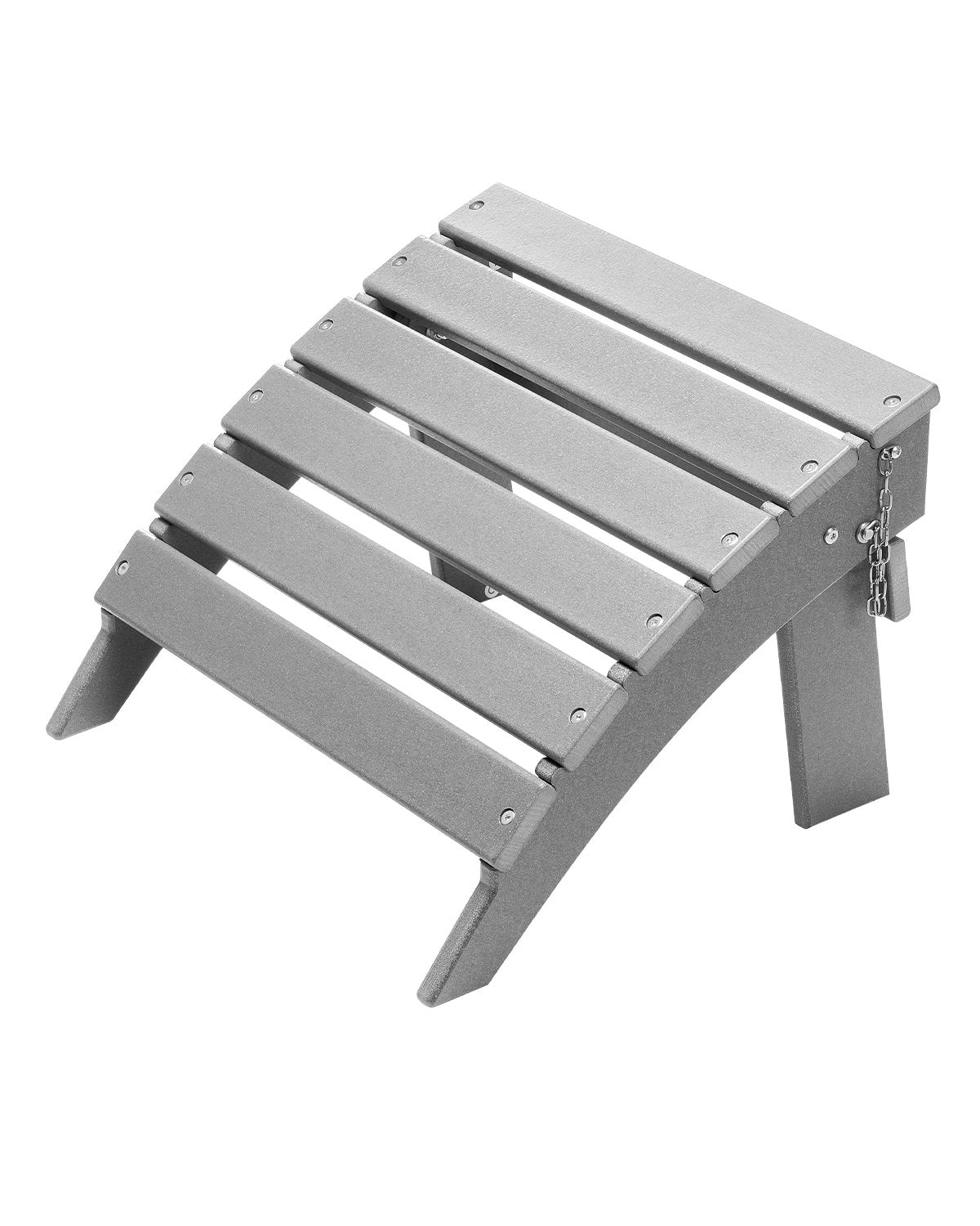 Adirondack Ottoman 16.9L x 18.9W x 13H inches HDPE folding footrest gray