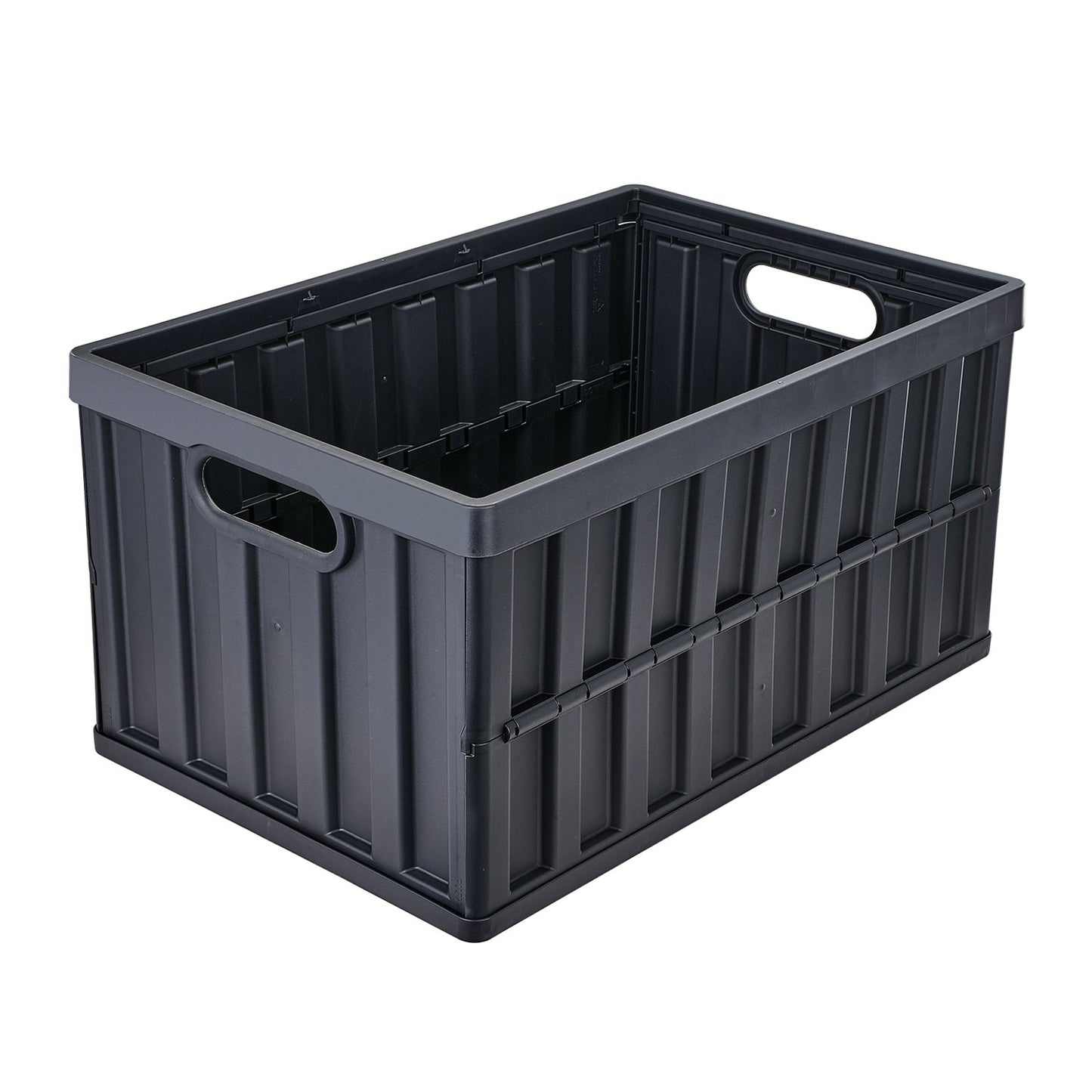 Hopfällbara förvaringskärl med lock, 65 L 3-pack, hopfällbara plastlådor med handtag, stora tunga behållare för kläder, leksaker, böcker, snacks, skor och mathantering