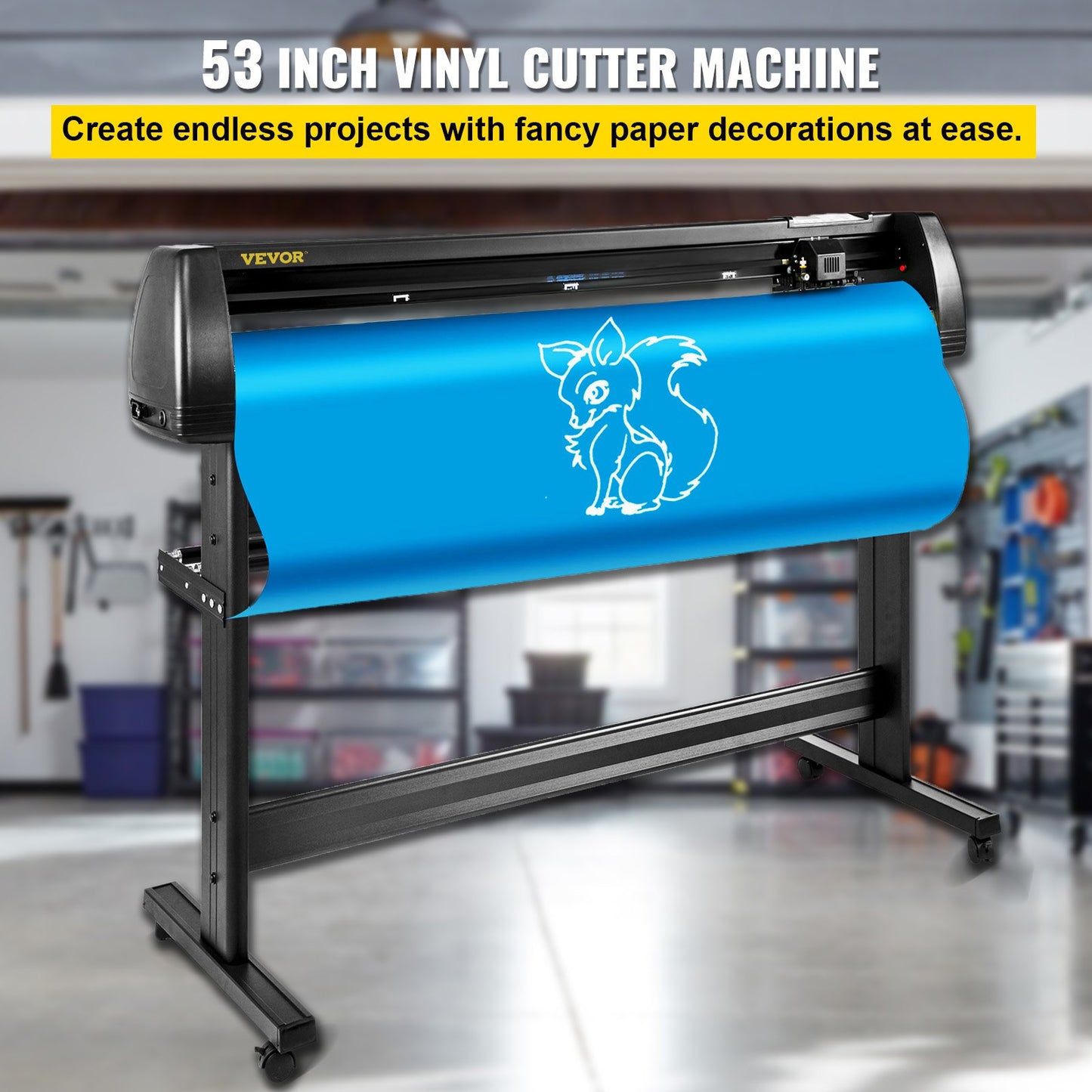 Vinyl Cutter Plotter Machine 53" Signmaster Software Sign Making Machine 1350mm pappersmatning Vinyl Cutter Plotter med Stativ (53" 1350mm)