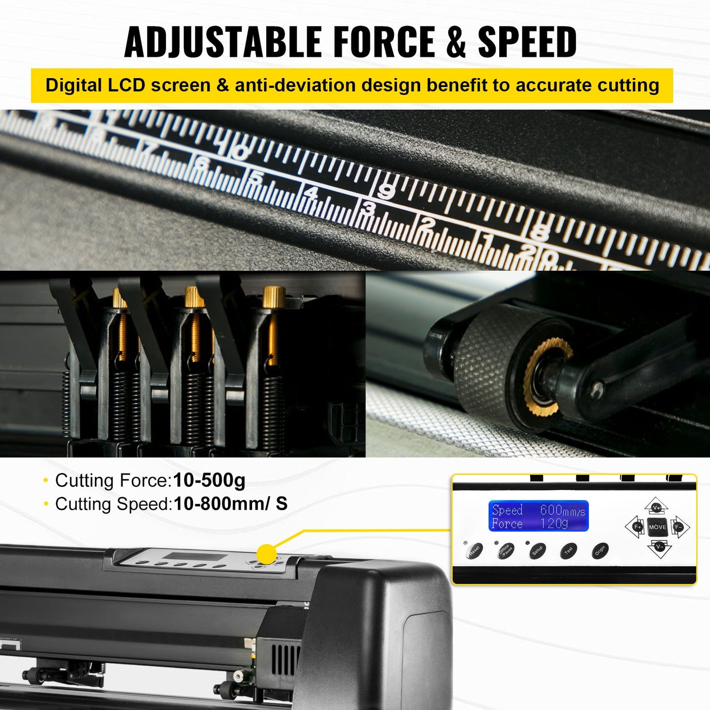 Vinyl Cutter Plotter Machine 53" Signmaster Software Sign Making Machine 1350mm pappersmatning Vinyl Cutter Plotter med Stativ (53" 1350mm)