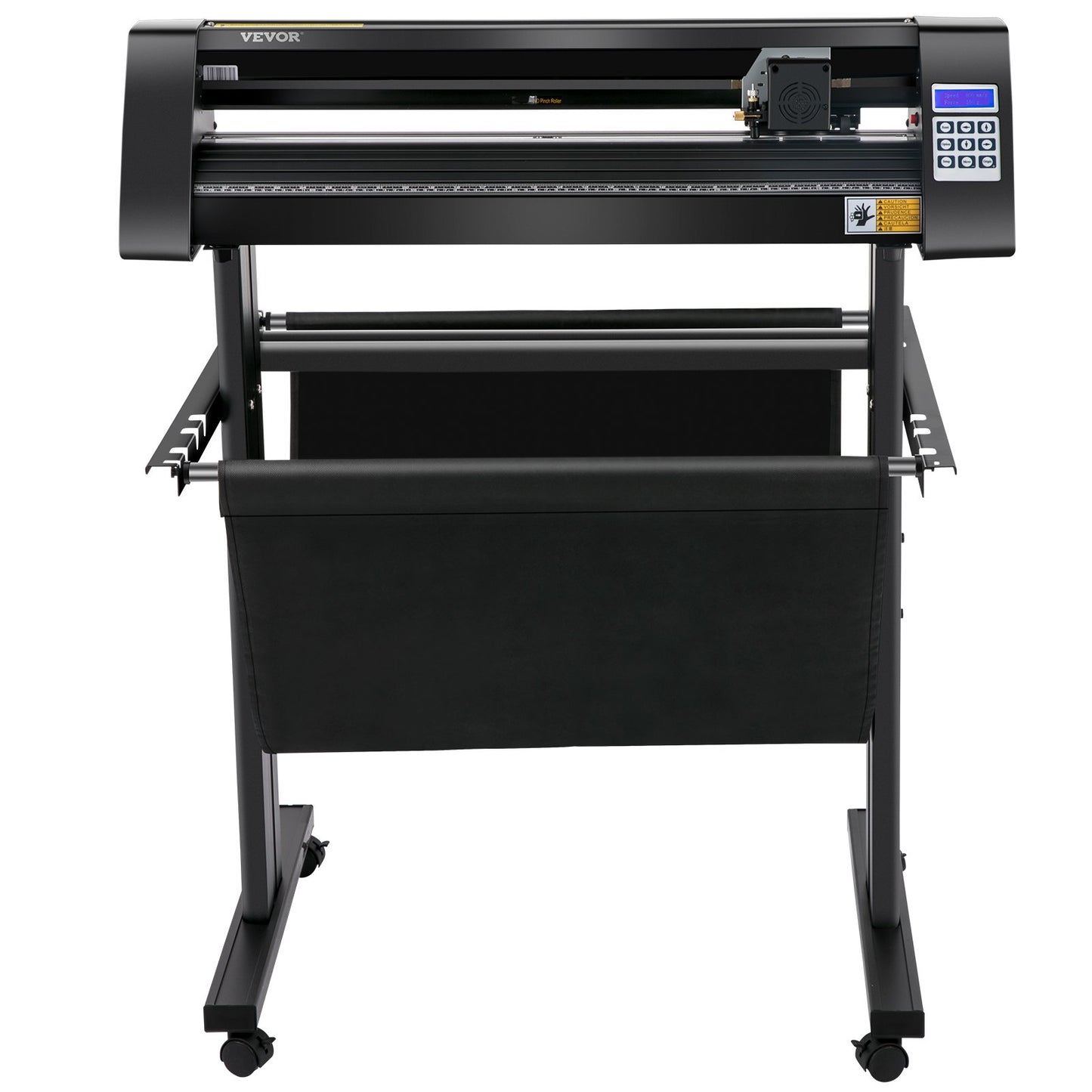 Vinylskärare, 870 mm vinylplotter, LED-skärmplotterskärare, halvautomatisk inbyggd optisk öga för exakt styrning, kompatibel med SignMaster-programvaran för Windows-system med stativ